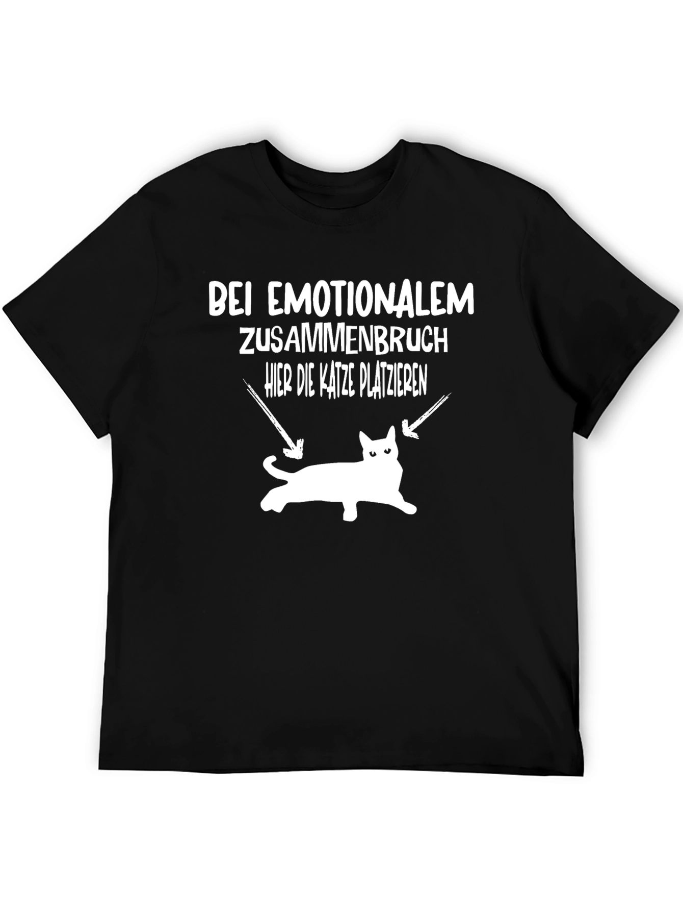 Emotional Support Cat T-Shirt - Unisex Black Cotton Tee