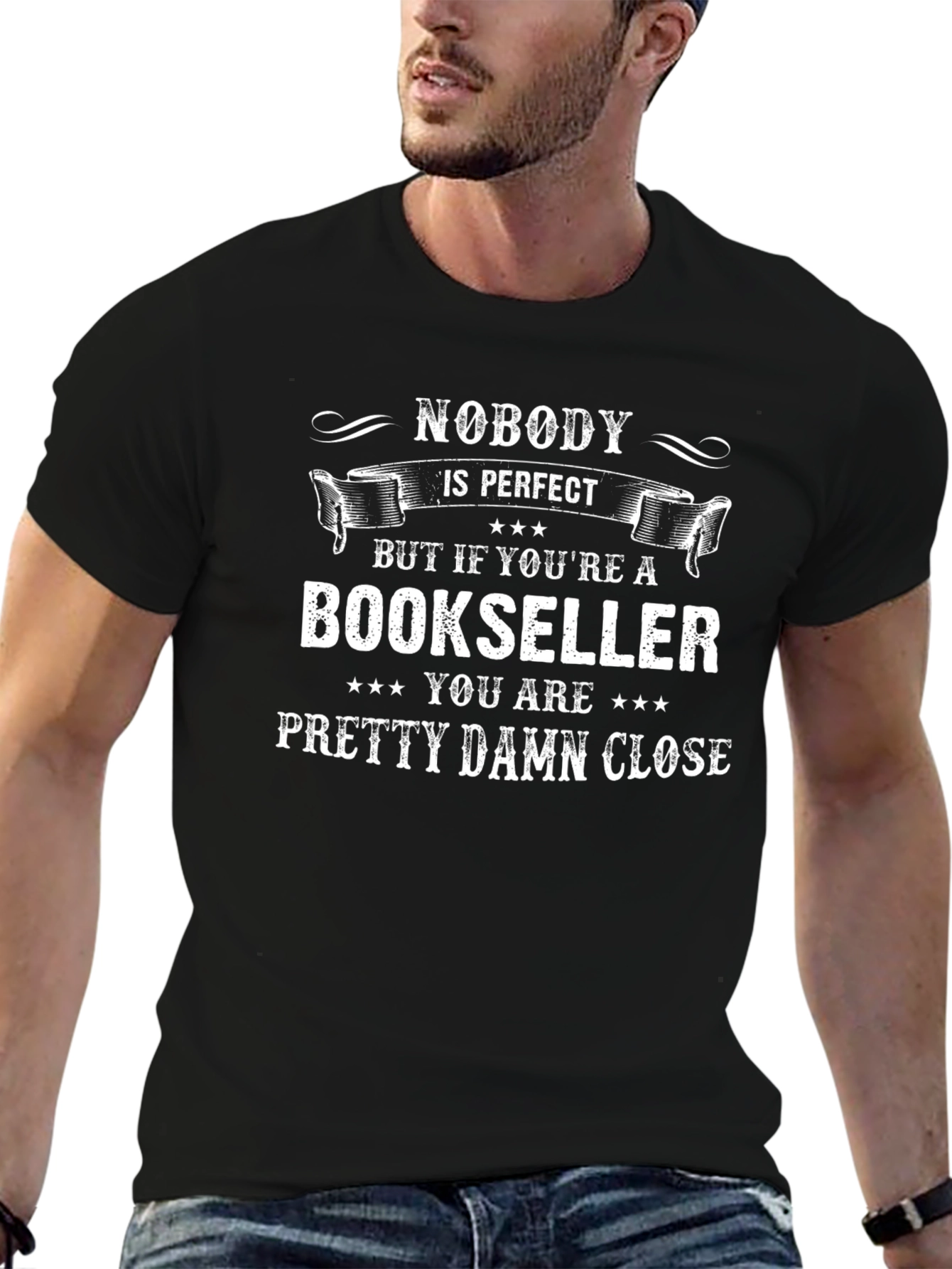 Bookseller T-Shirt - Nobody is Perfect