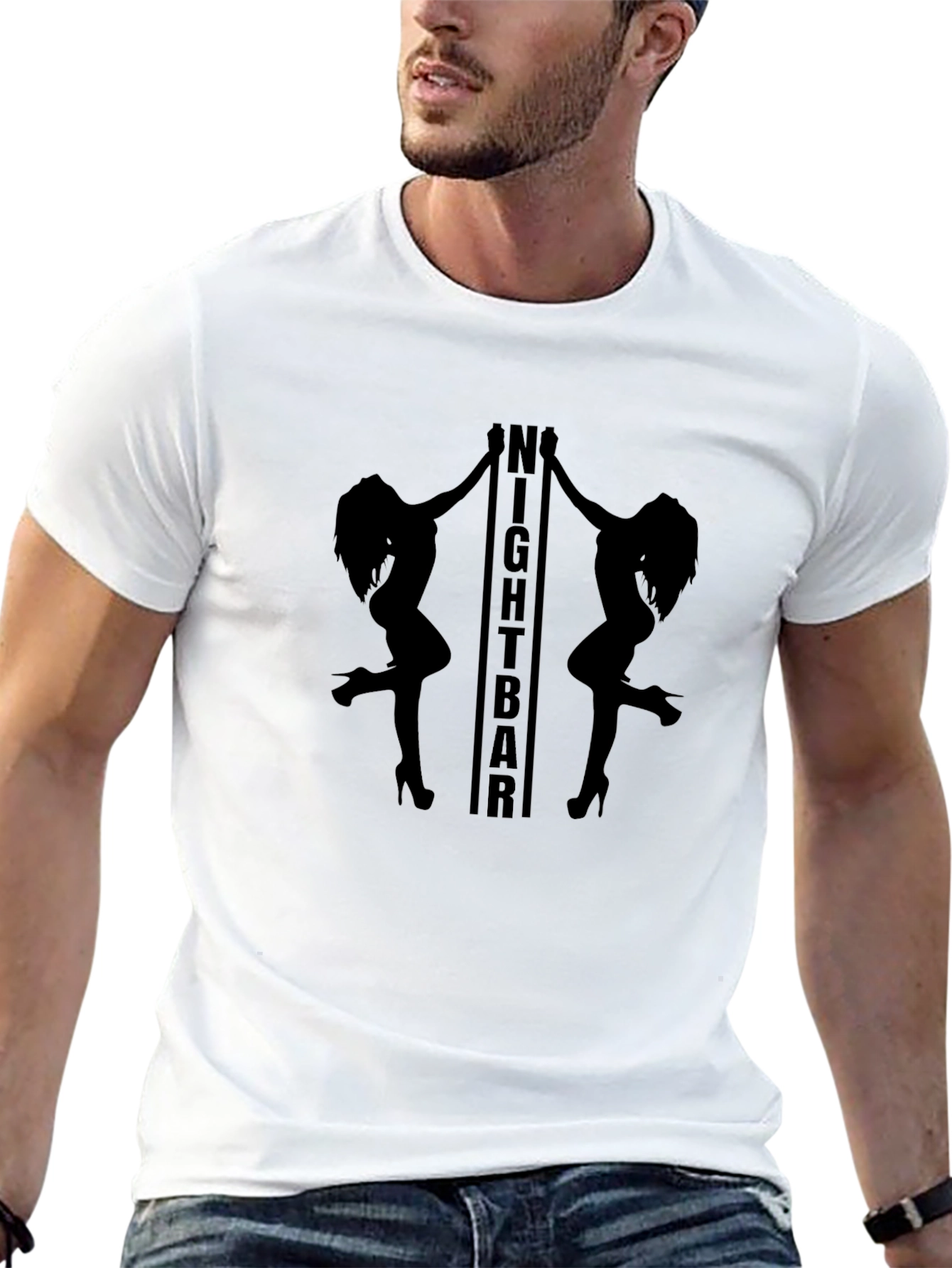 No Nightbar Graphic Print Black T-Shirt