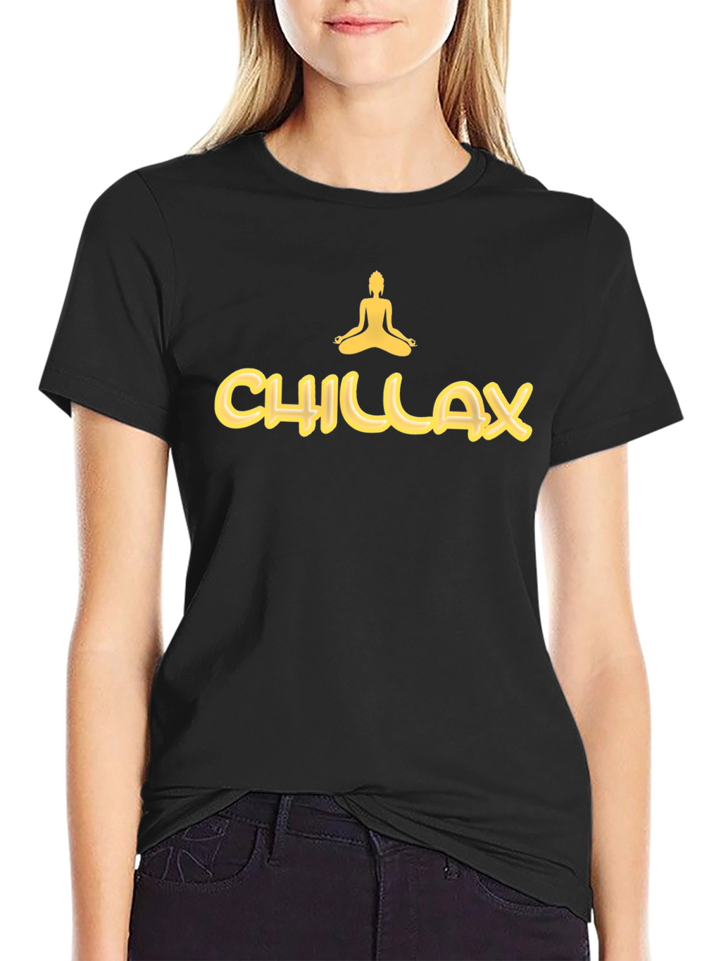 Chillax Mens Black Graphic Tee