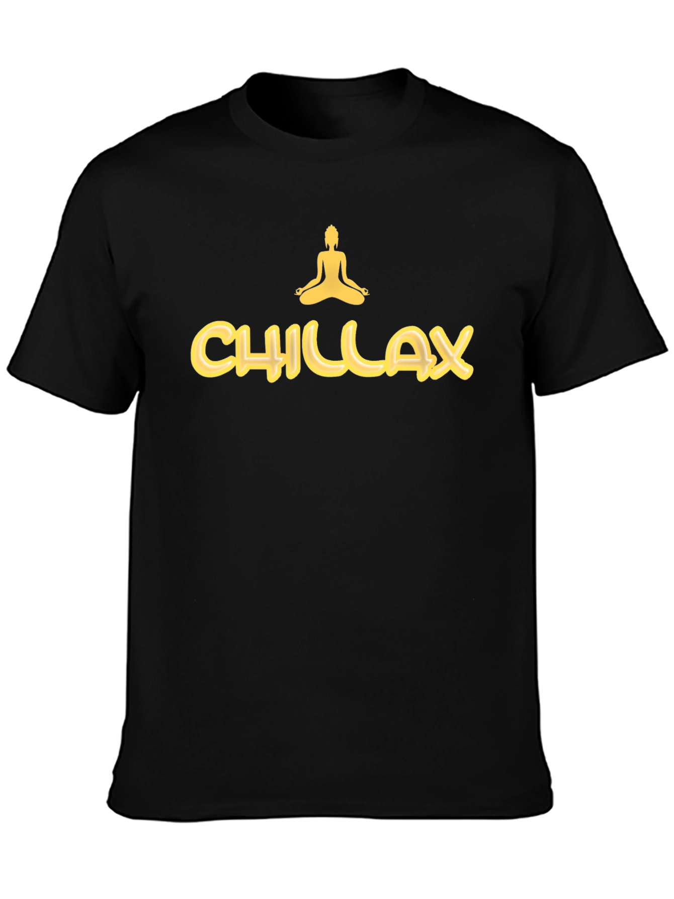 Chillax Mens Black Graphic Tee