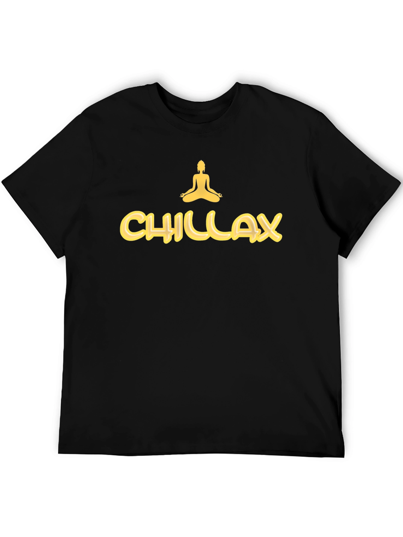 Chillax Mens Black Graphic Tee