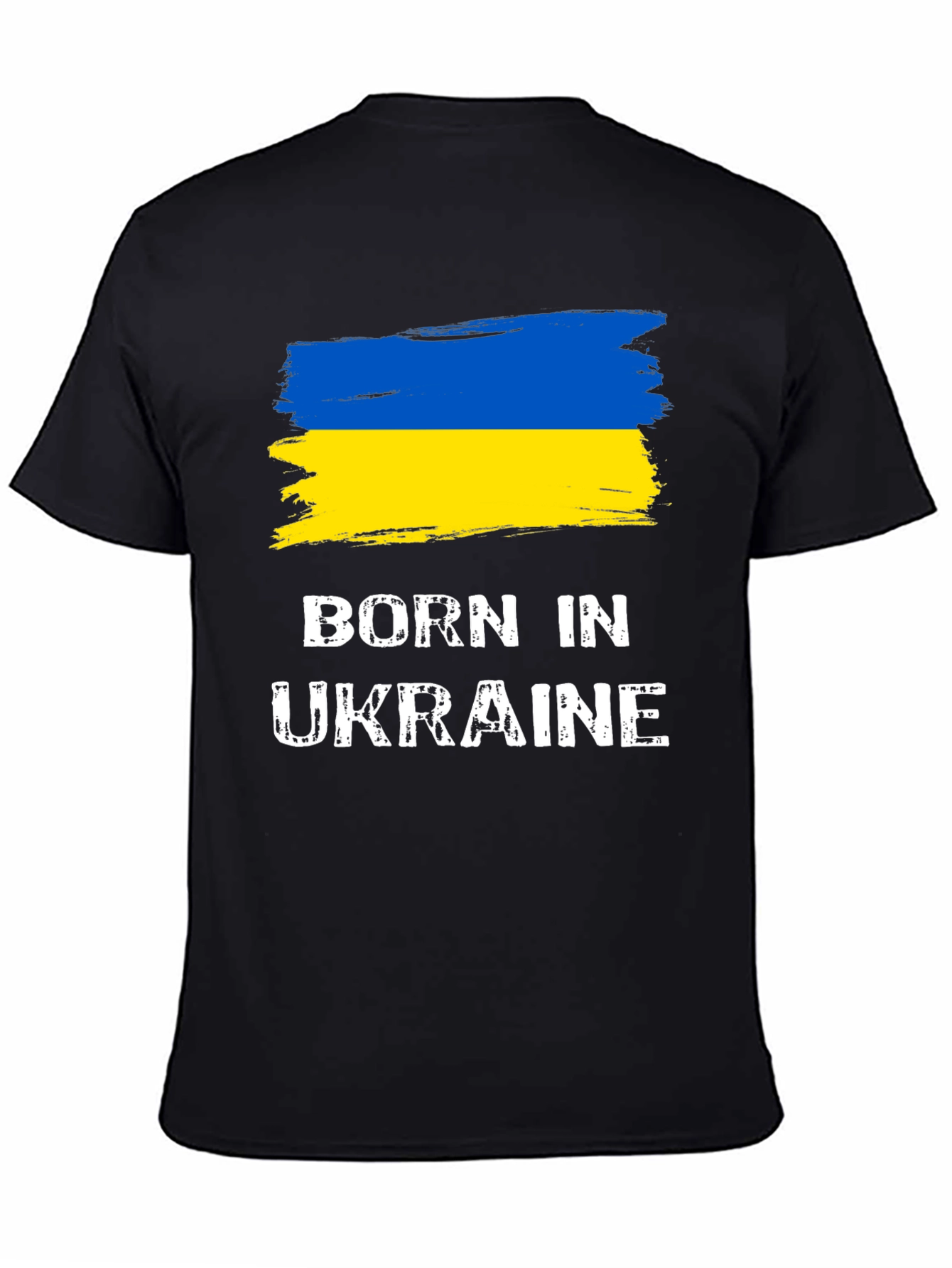 Born In Ukraine Flag Graphic T-Shirt