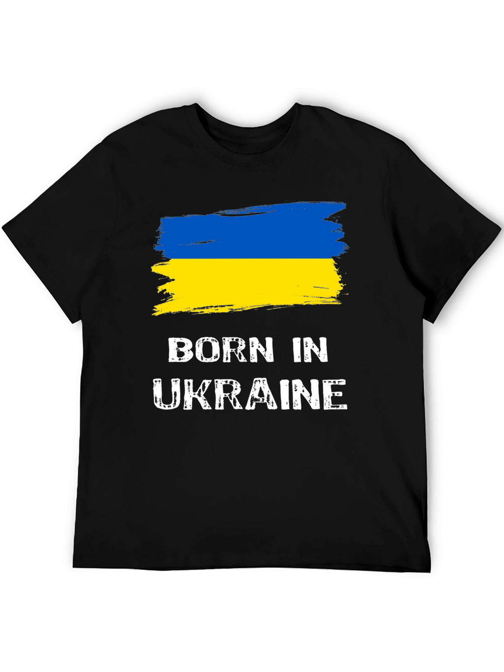 Born In Ukraine Flag Graphic T-Shirt