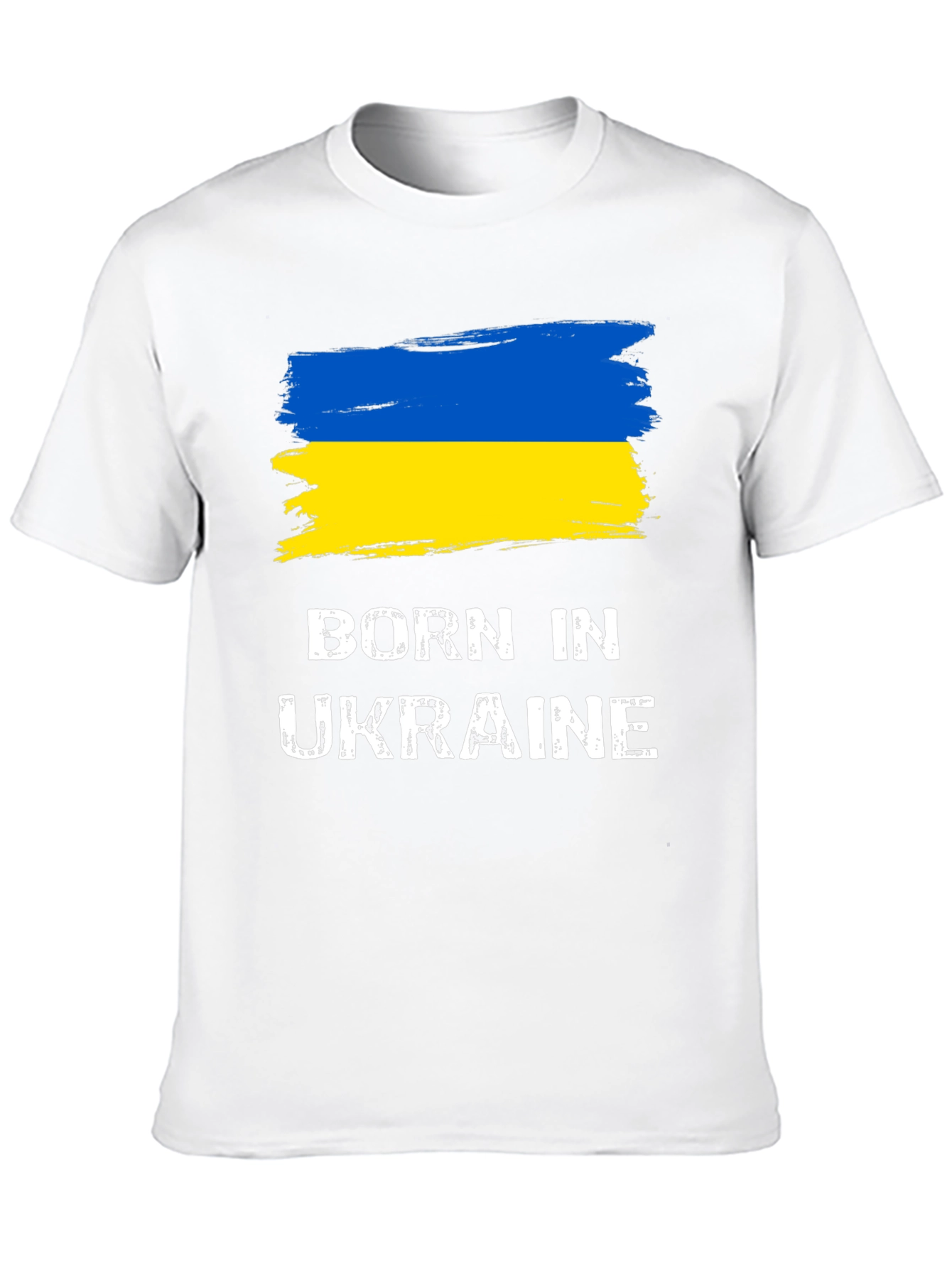 Born In Ukraine Flag Graphic T-Shirt