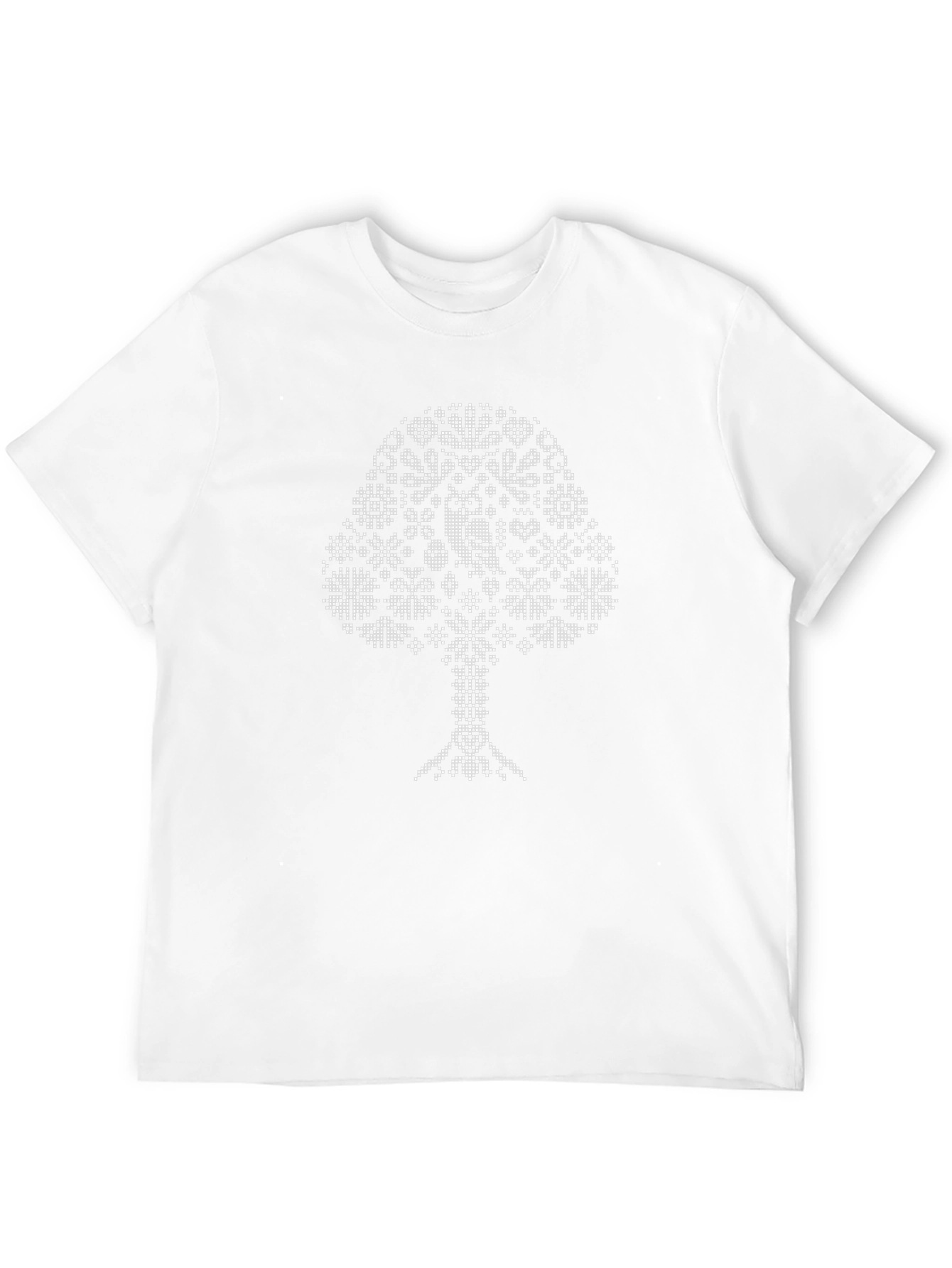 Pixelated Tree Graphic T-Shirt - Black
