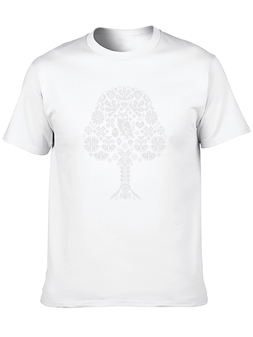 Pixelated Tree Graphic T-Shirt - Black