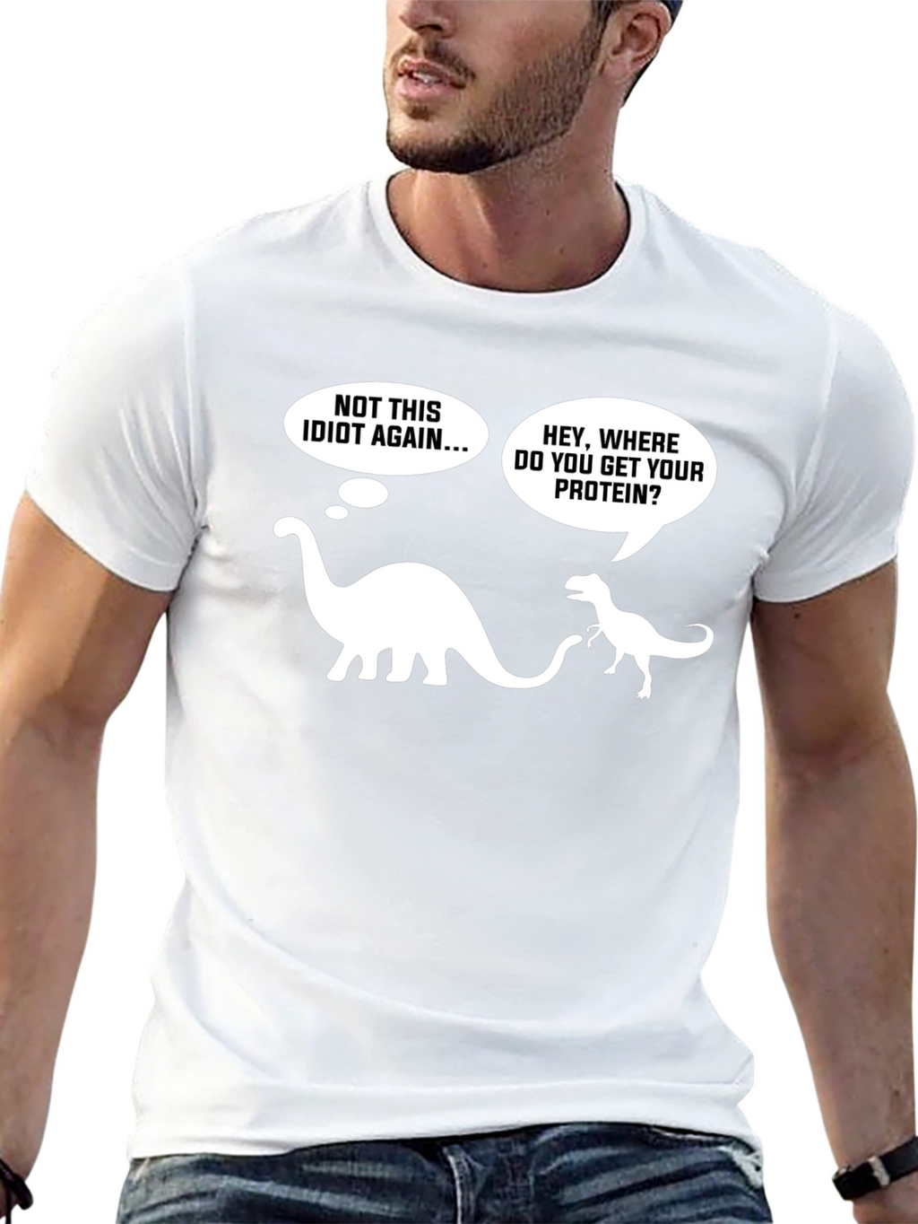 Dino Protein T-Shirt - Vegan Humor