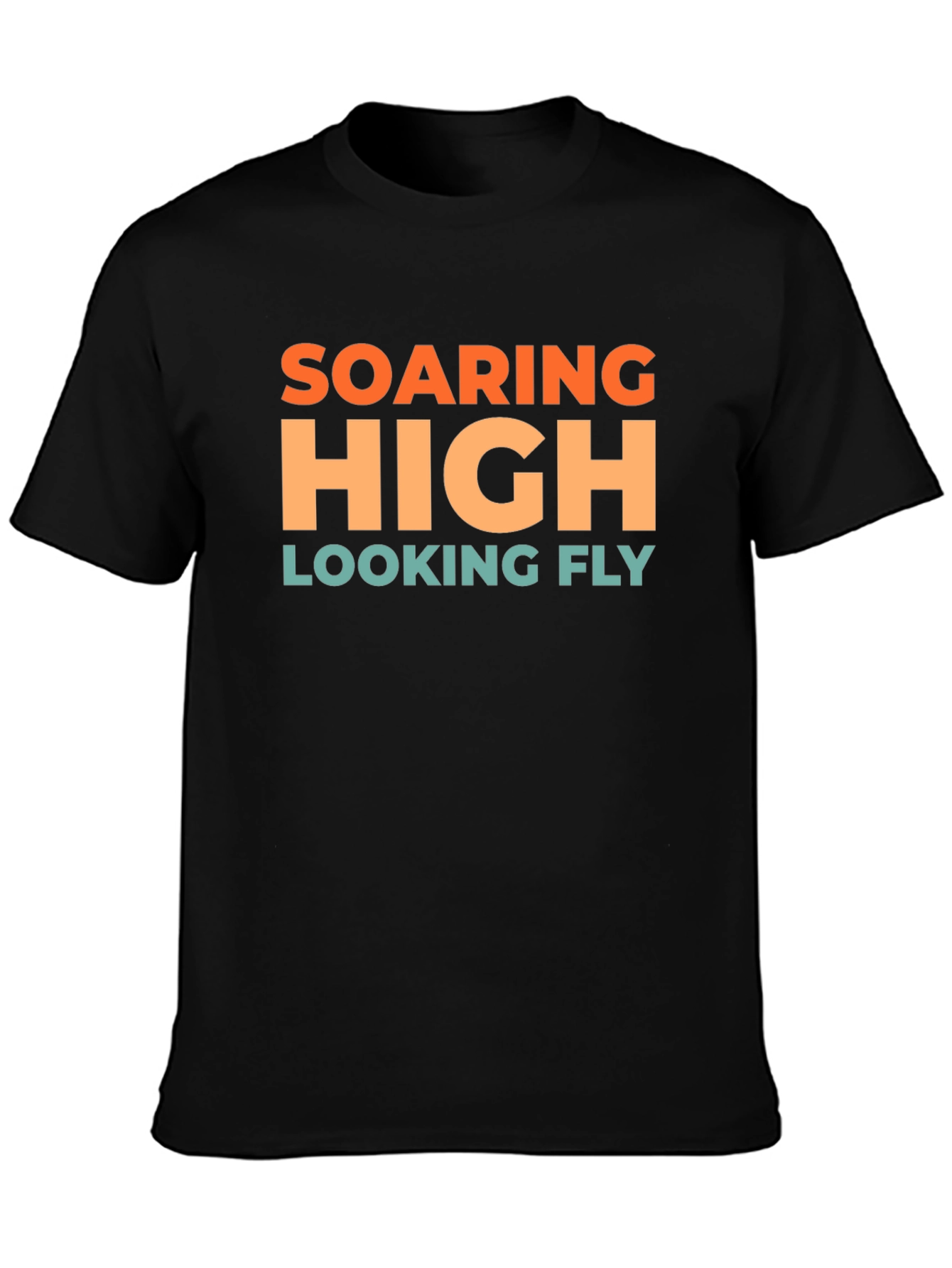 Soaring High Looking Fly Black T-Shirt