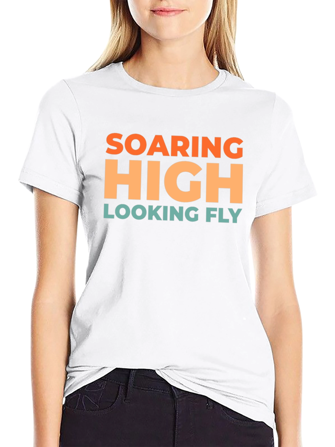 Soaring High Looking Fly Black T-Shirt