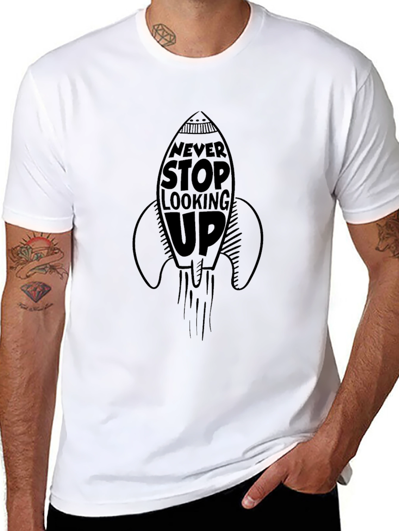 Never Stop Looking Up Graphic Tee