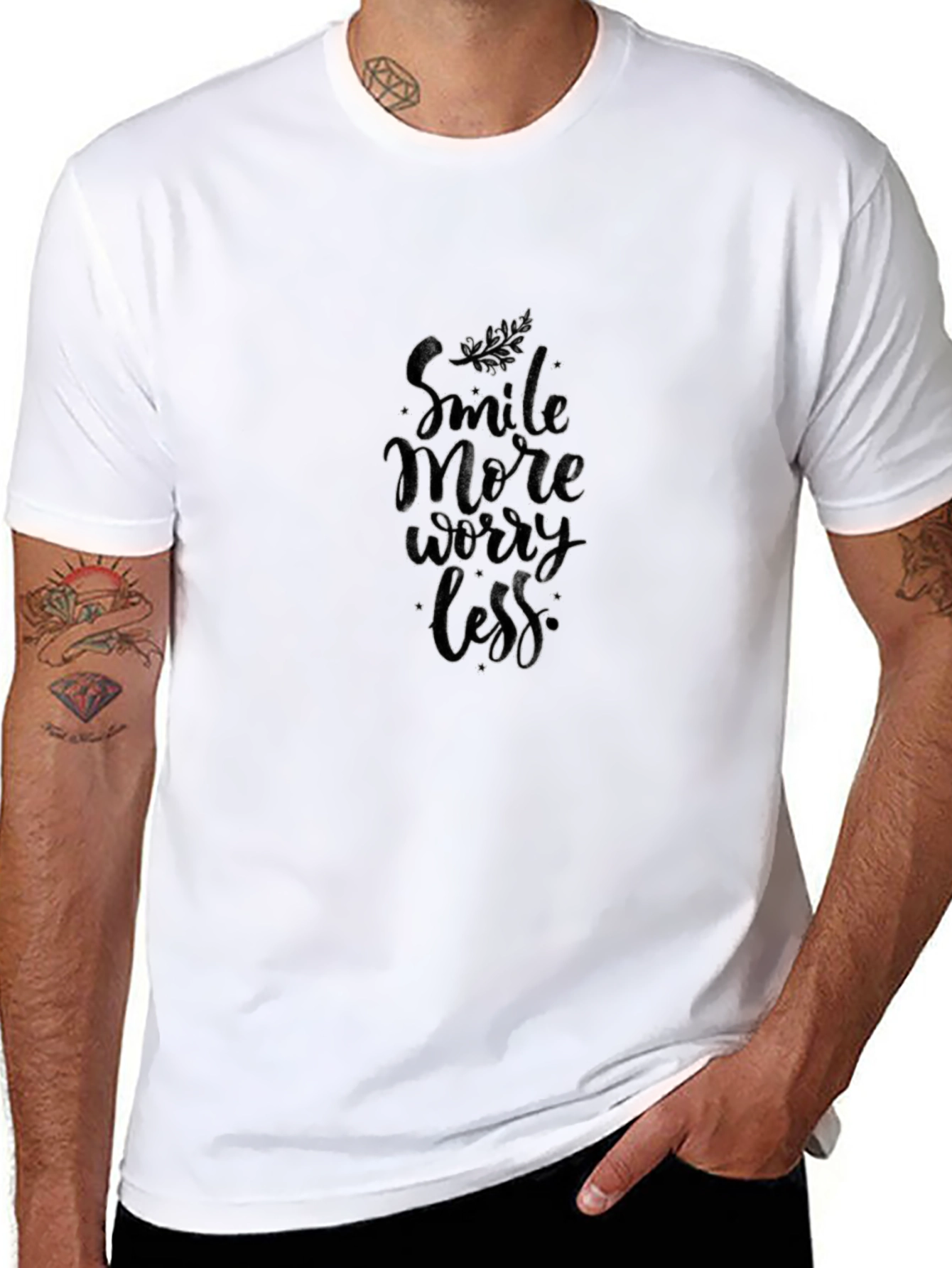 Smile More Worry Less Graphic Tee