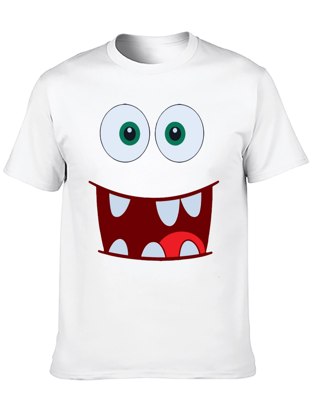 Monster Face Graphic Tee - Fun Black T-Shirt
