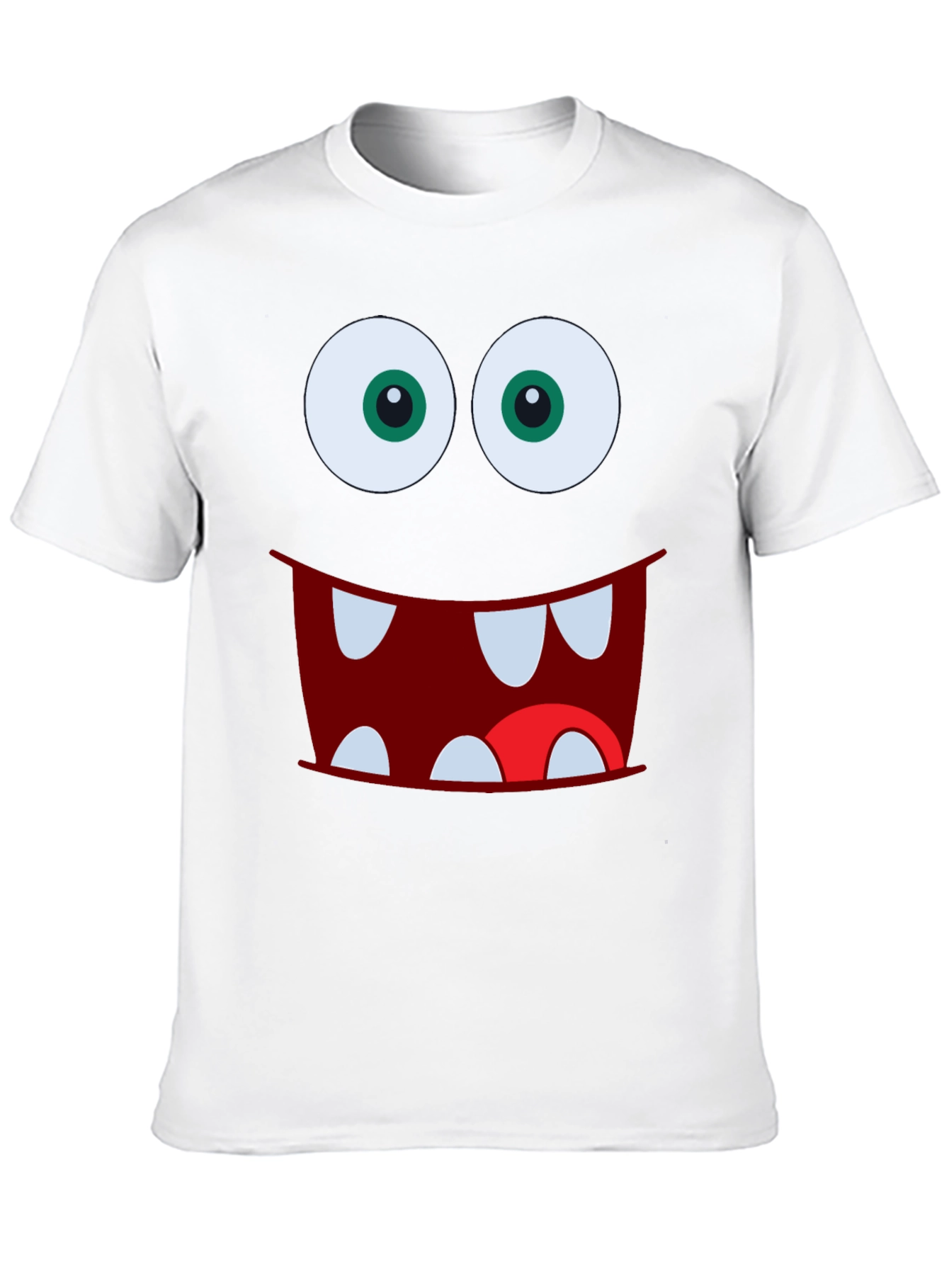 Monster Face Graphic Tee - Fun Black T-Shirt