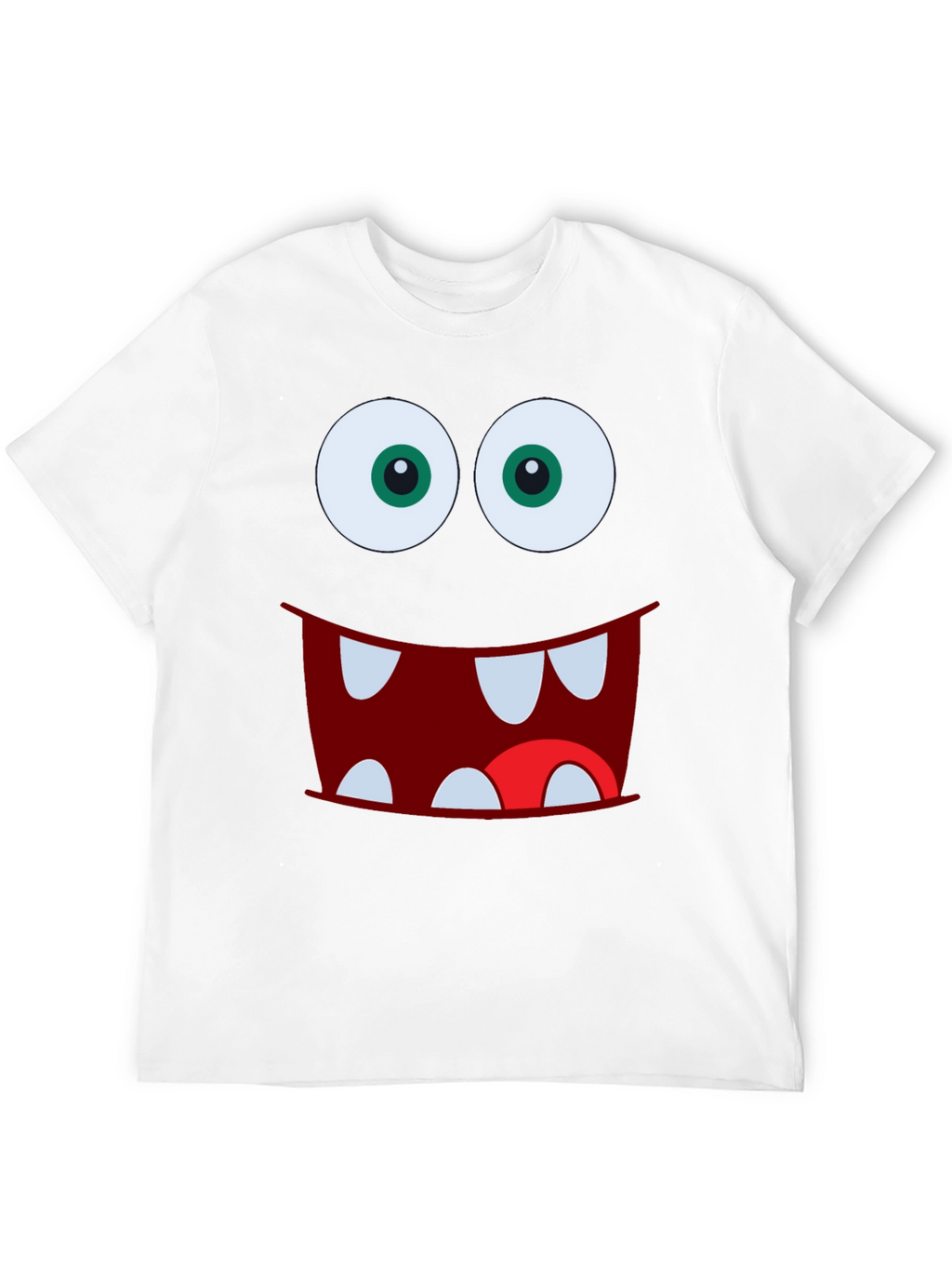 Monster Face Graphic Tee - Fun Black T-Shirt