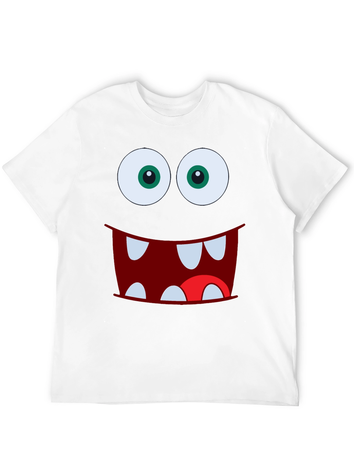 Monster Face Graphic Tee - Fun Black T-Shirt