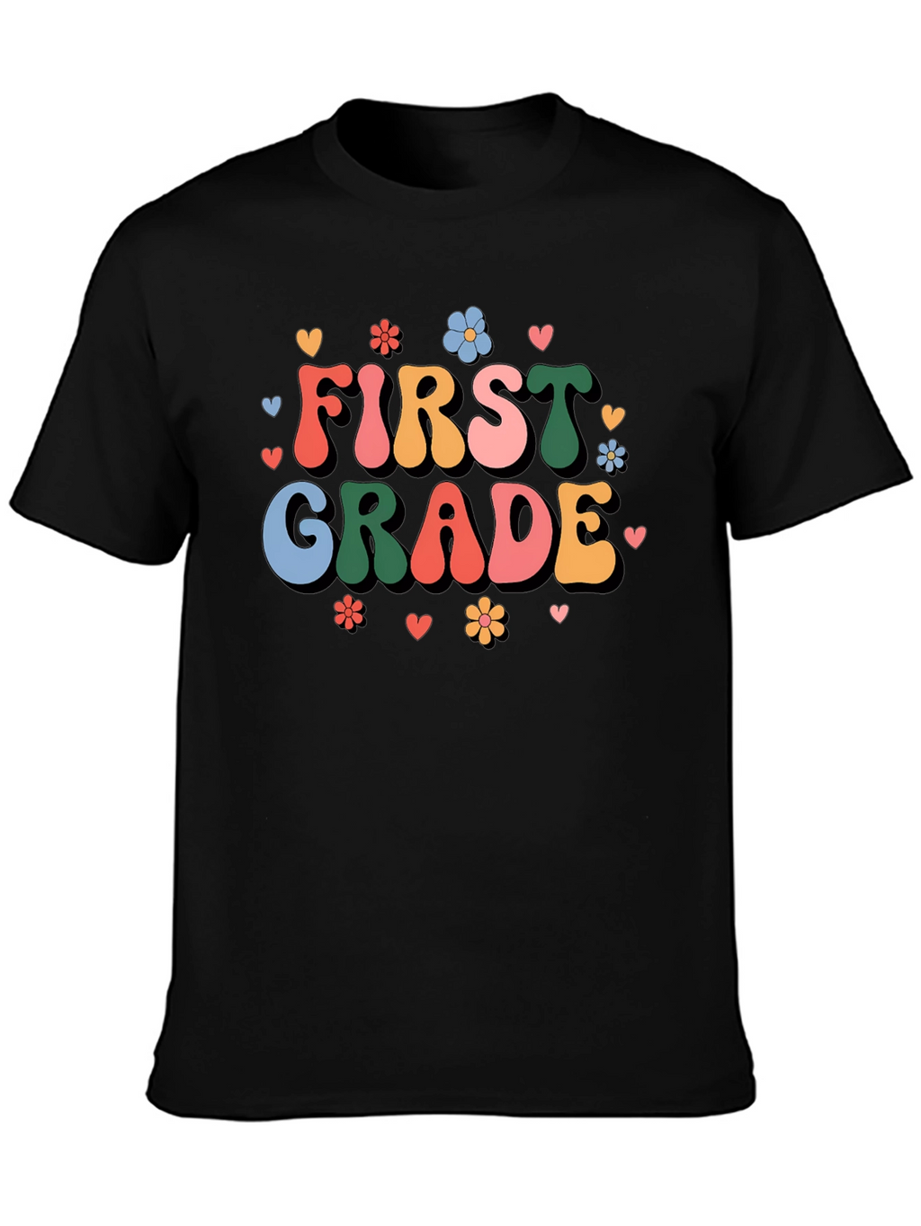 First Grade Teacher Retro Style Graphic Tee