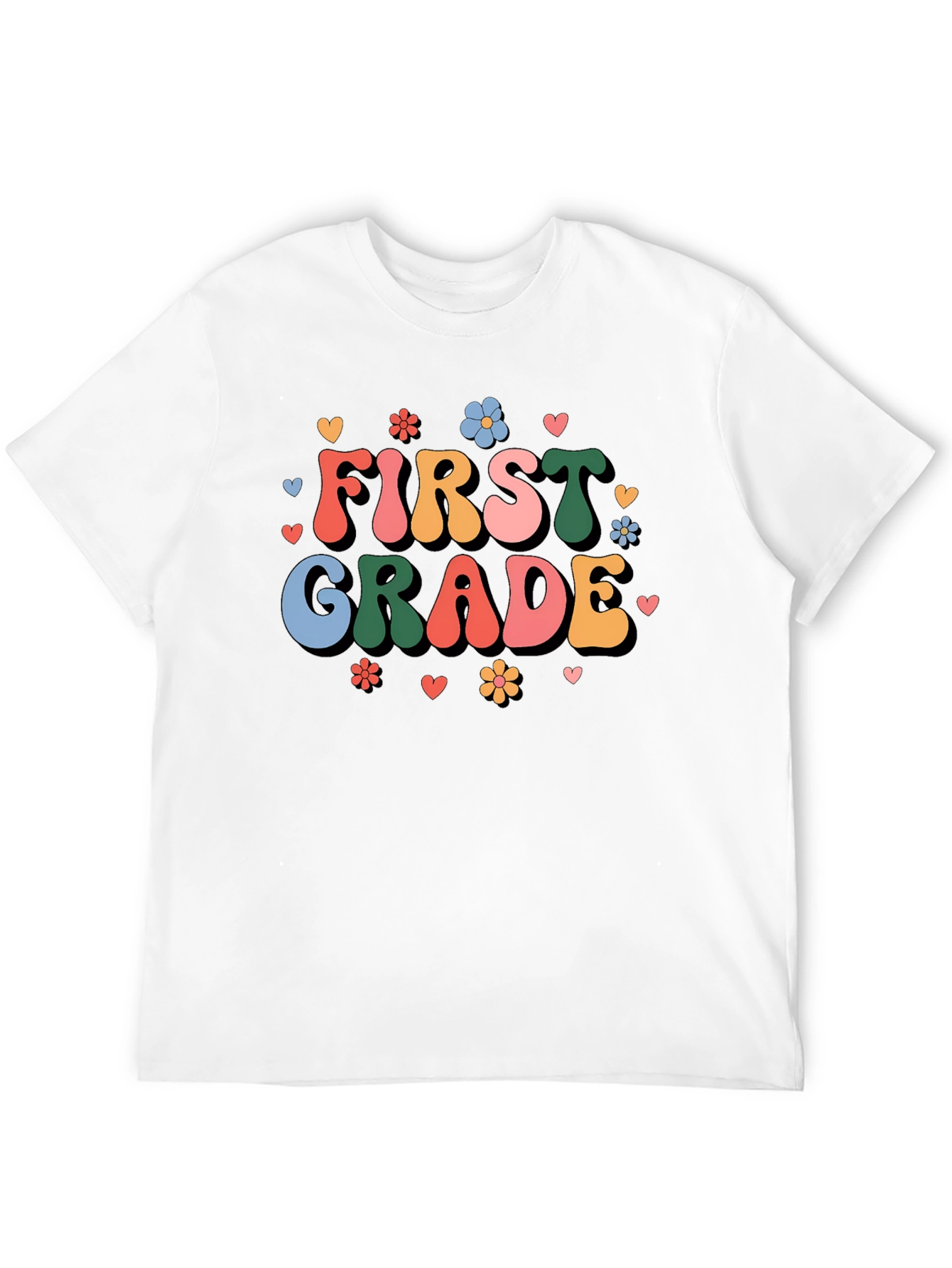 First Grade Teacher Retro Style Graphic Tee