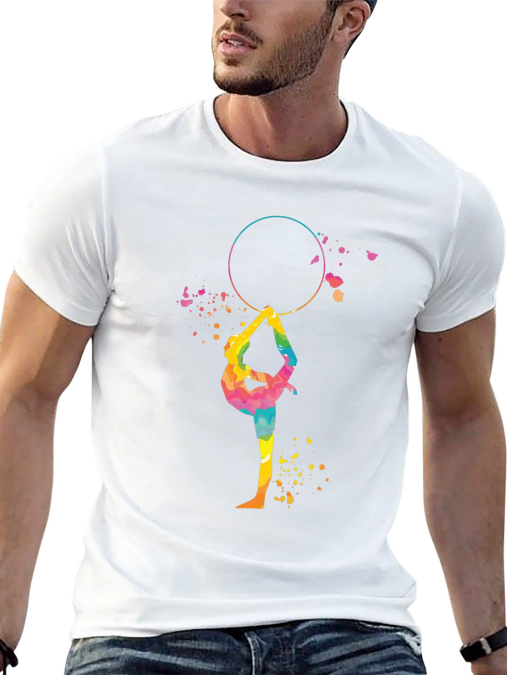 Gymnast Rainbow T-Shirt - Athletic Design