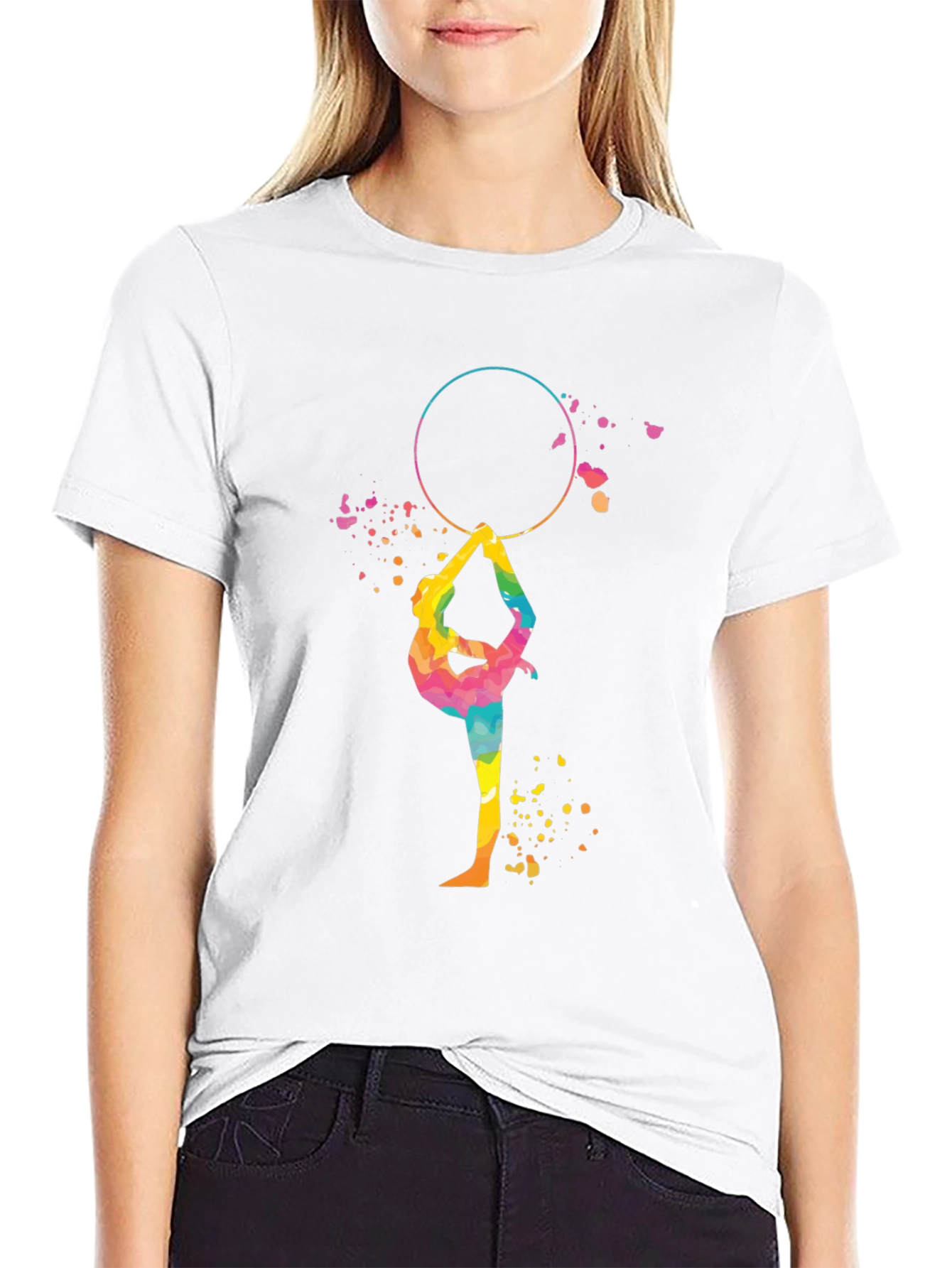 Gymnast Rainbow T-Shirt - Athletic Design