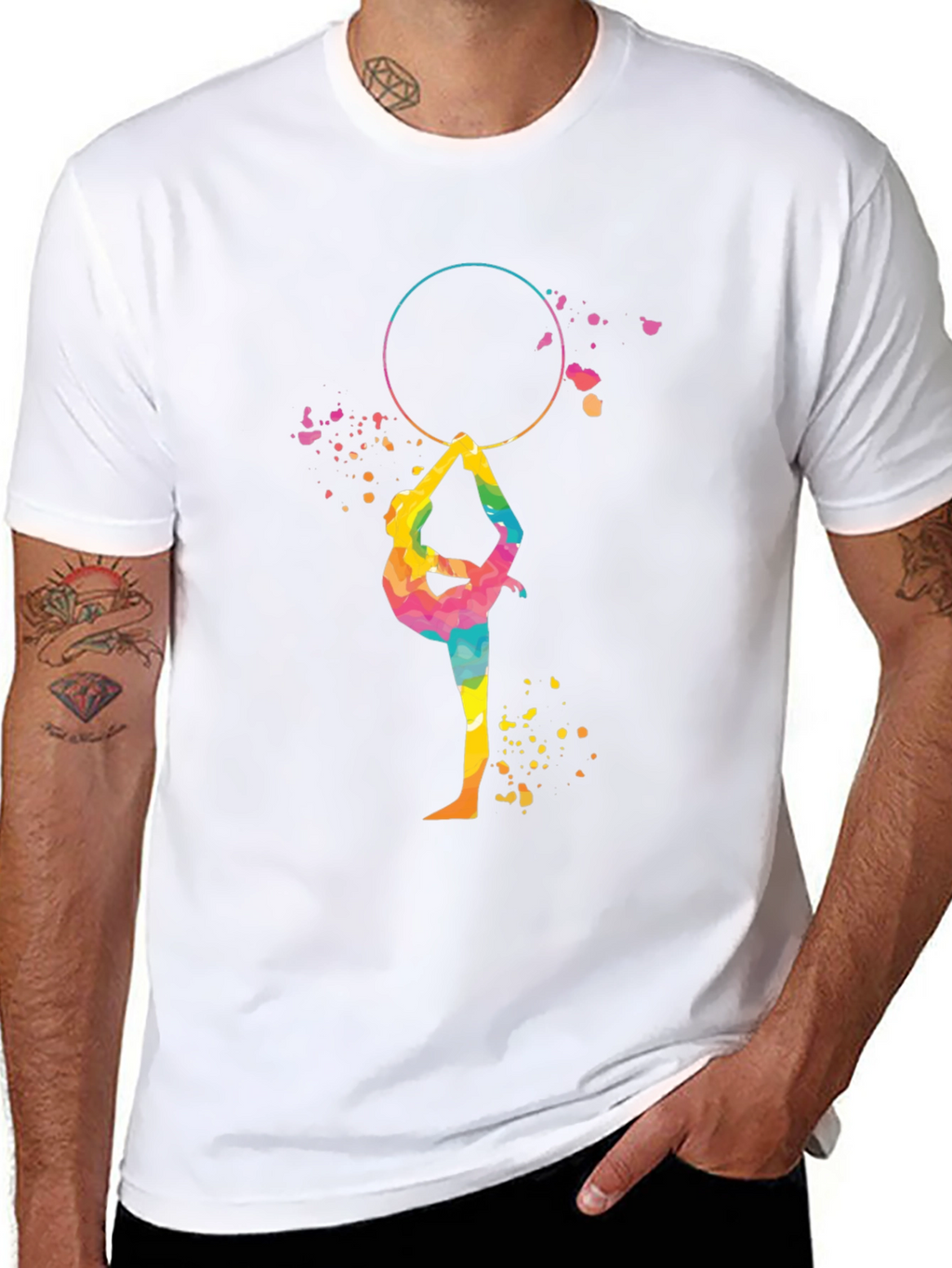 Gymnast Rainbow T-Shirt - Athletic Design