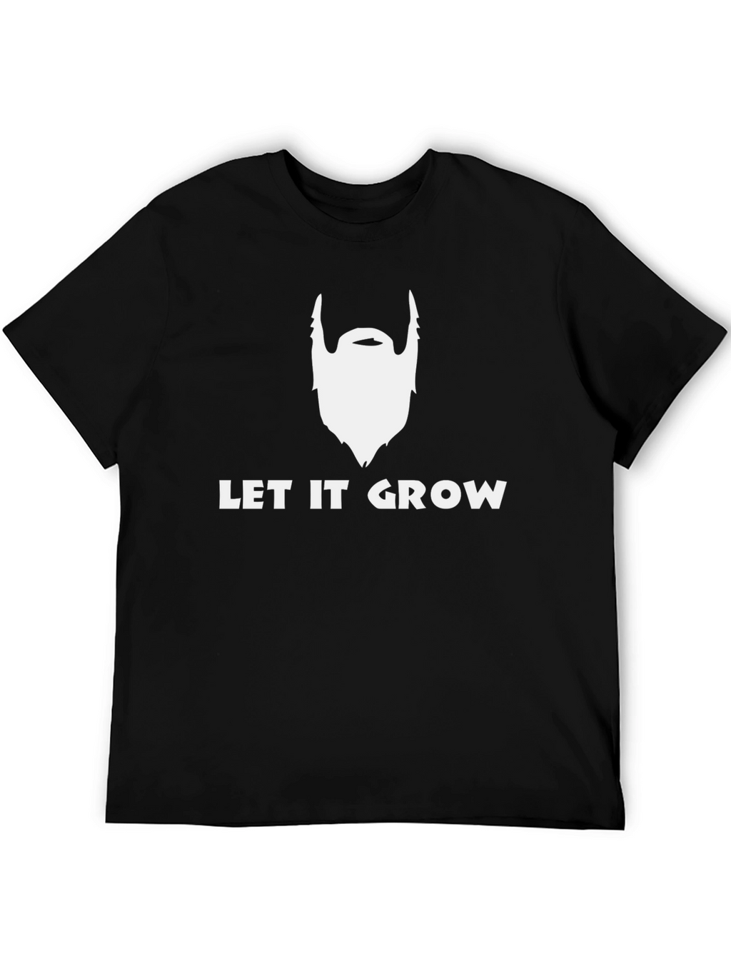 Let It Grow Beard Graphic Tee - Black