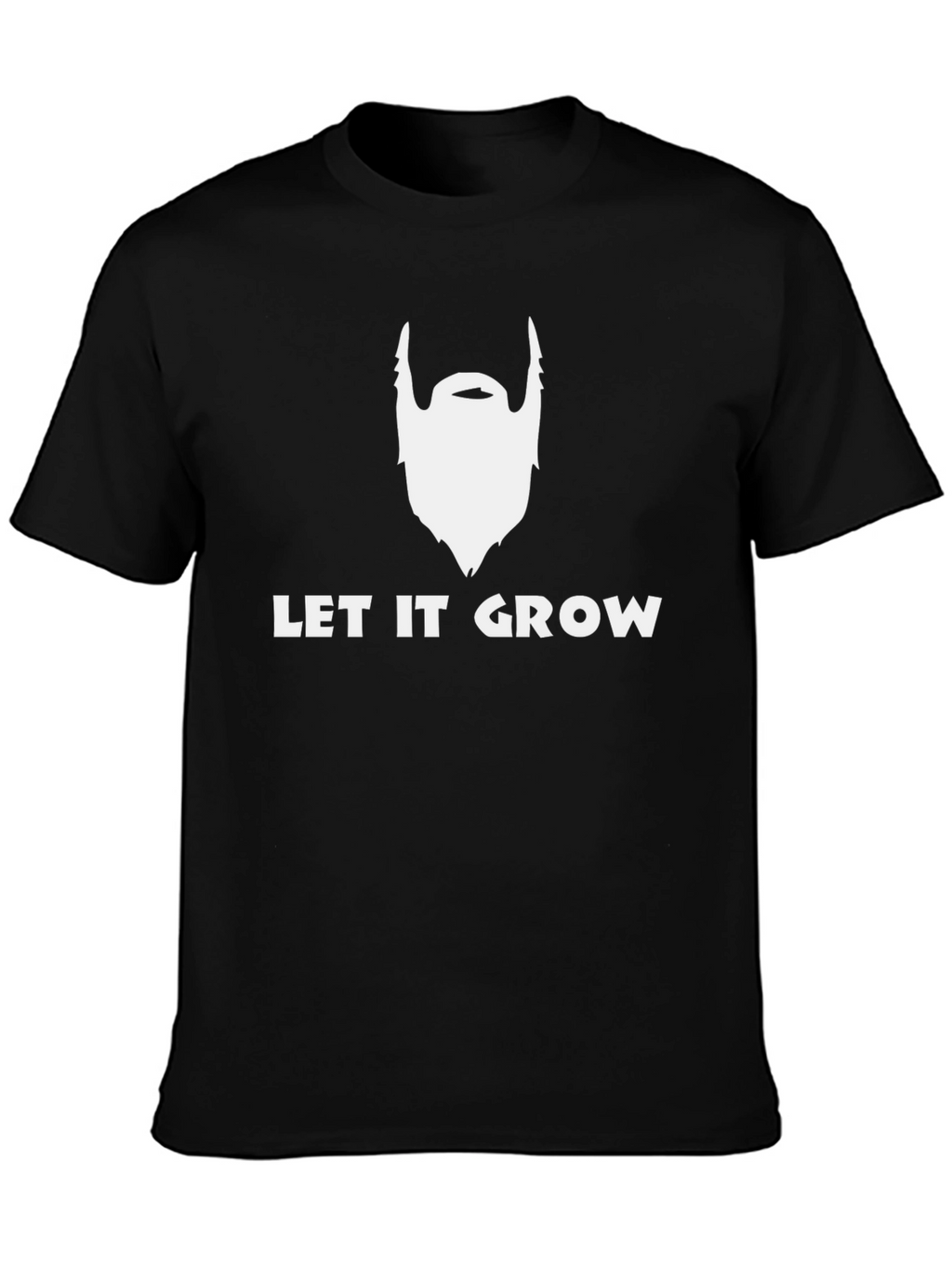 Let It Grow Beard Graphic Tee - Black