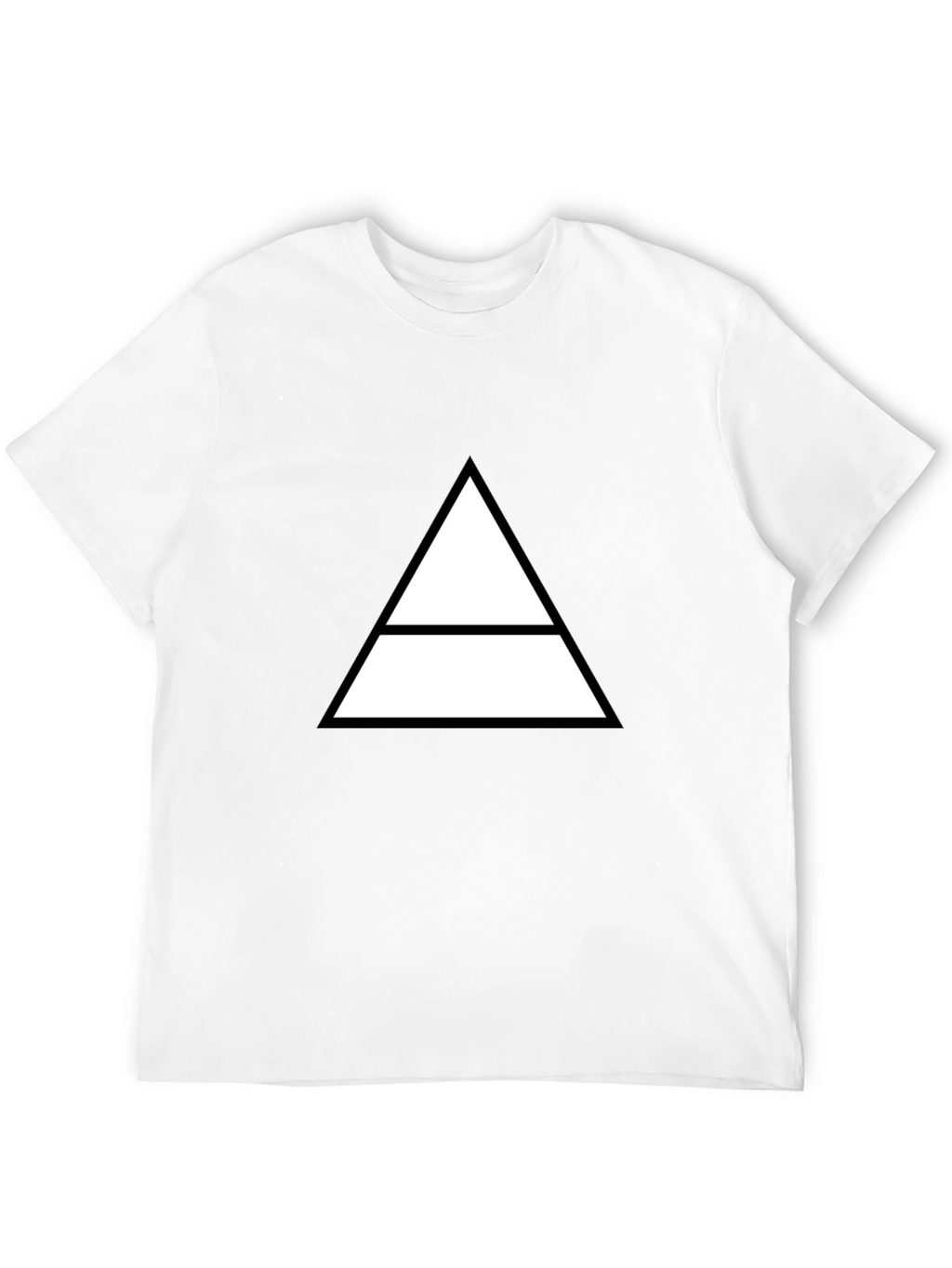 Geometric Graphic Tee - Minimalist Triangle Design