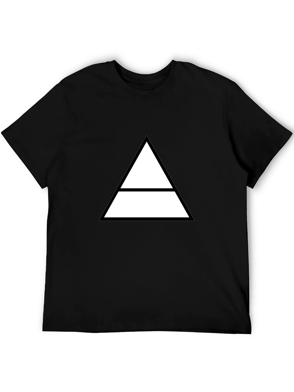 Geometric Graphic Tee - Minimalist Triangle Design