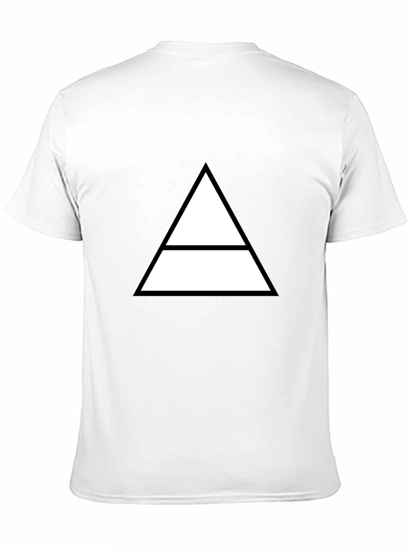 Geometric Graphic Tee - Minimalist Triangle Design