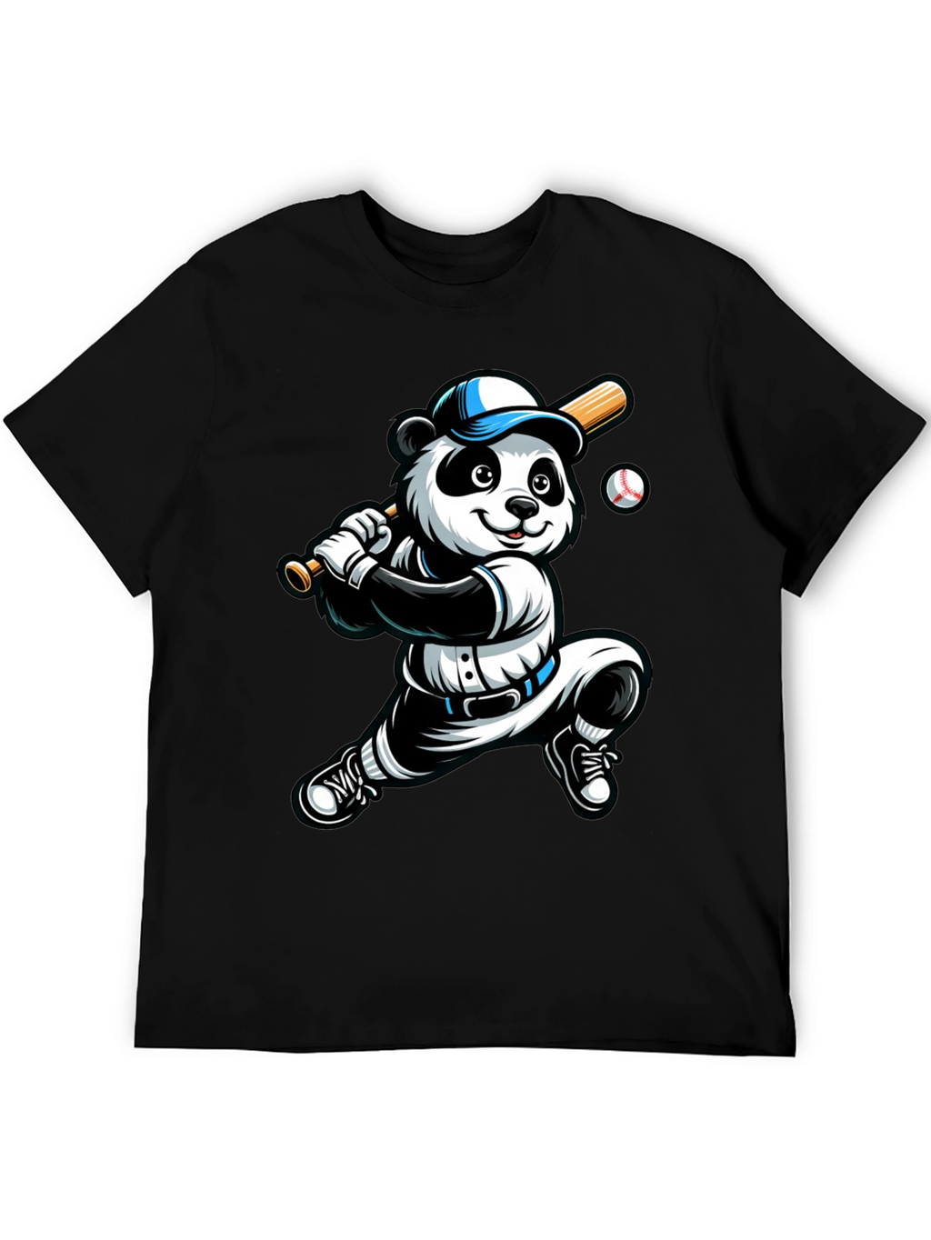 Panda Baseball Player Graphic Tee