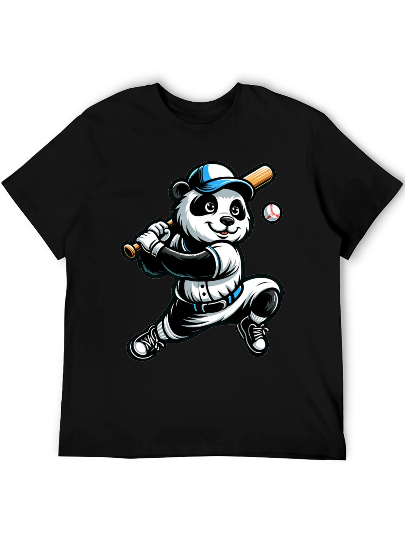 Panda Baseball Player Graphic Tee