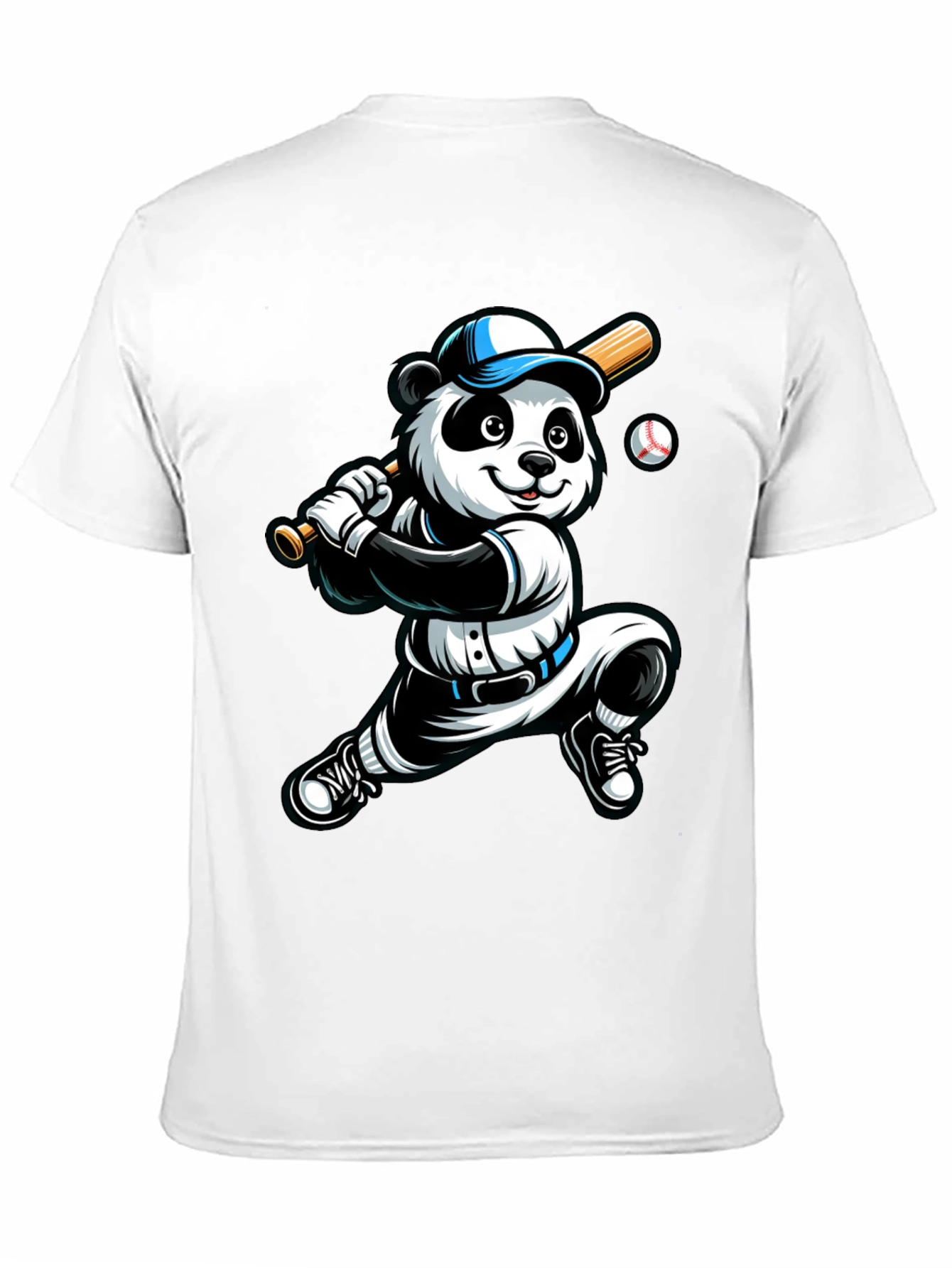 Panda Baseball Player Graphic Tee