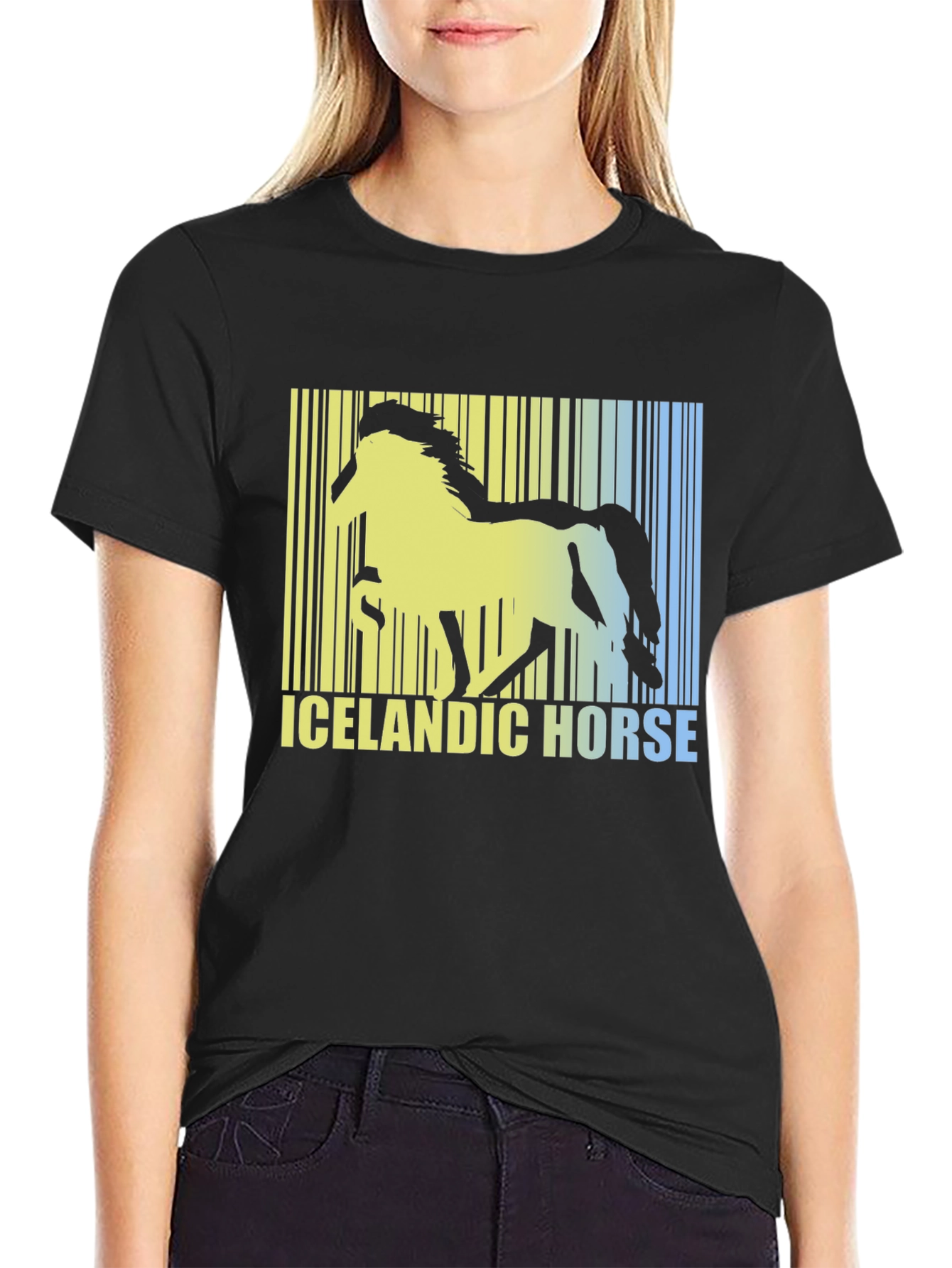 Icelandic Horse Barcode T-Shirt