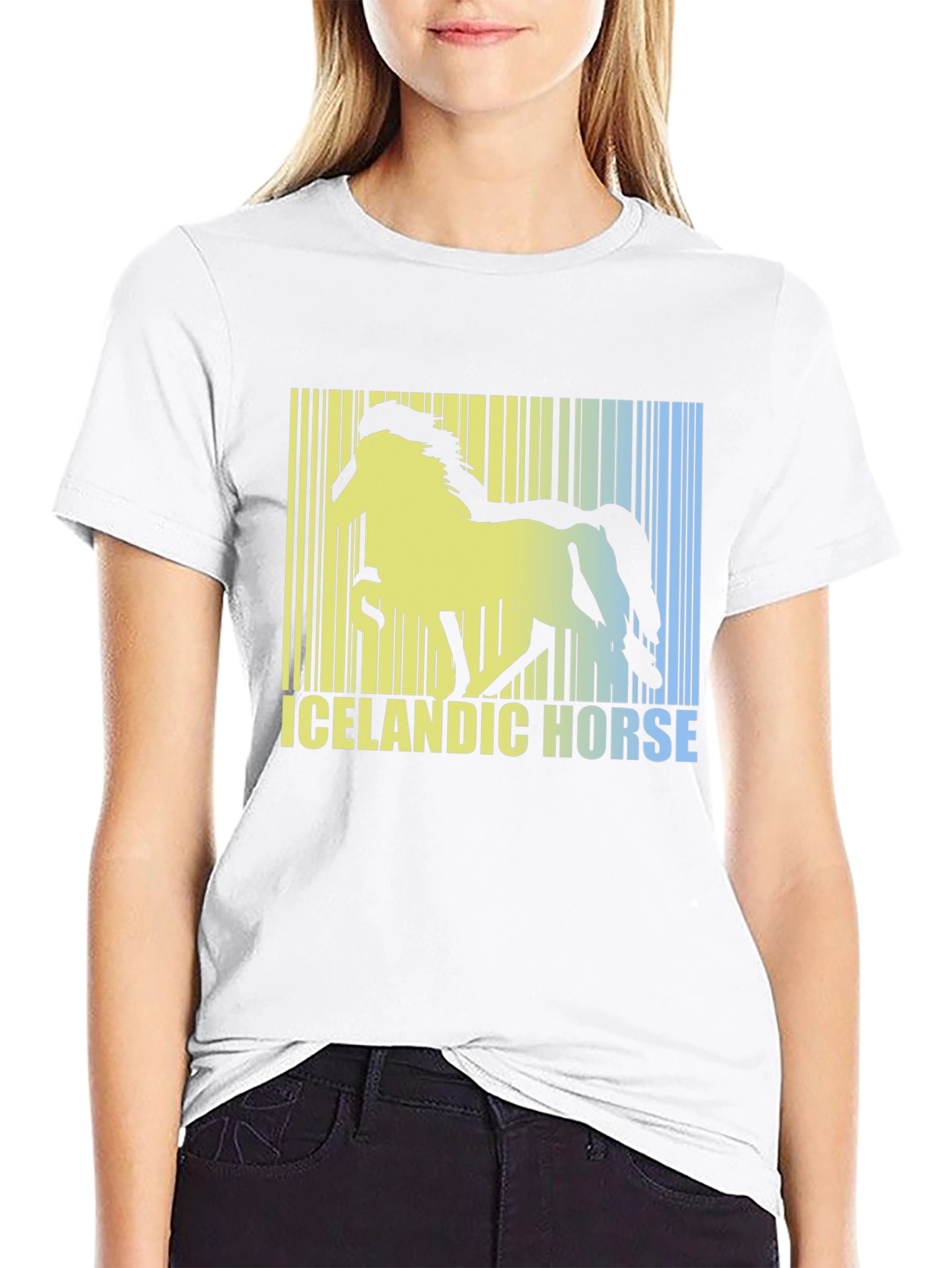 Icelandic Horse Barcode T-Shirt