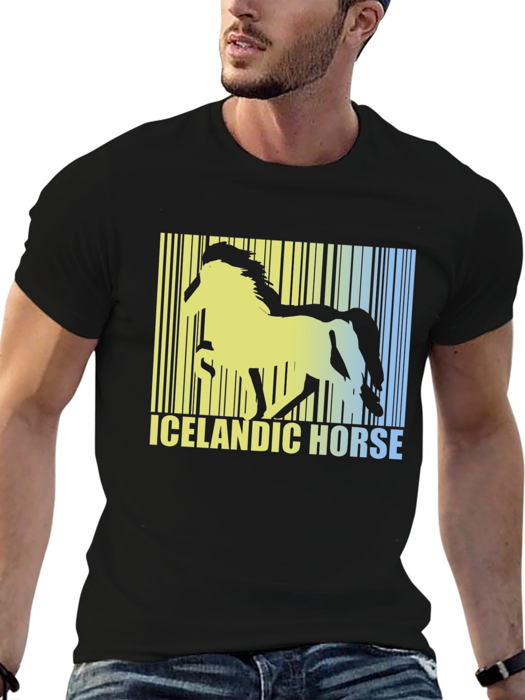 Icelandic Horse Barcode T-Shirt
