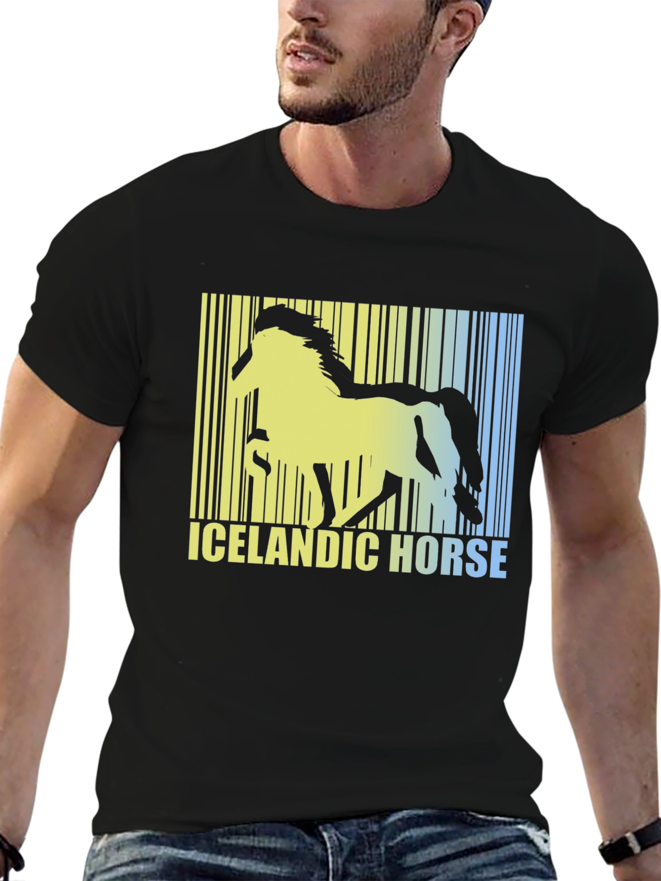 Icelandic Horse Barcode T-Shirt