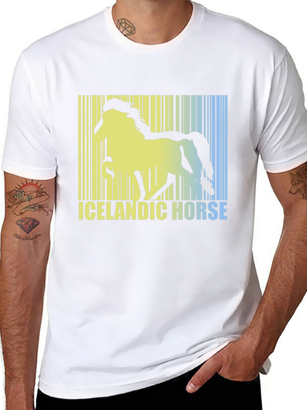 Icelandic Horse Barcode T-Shirt