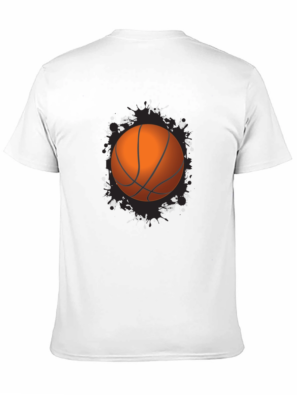 Basketball Graphic Tee - Black Cotton Blend