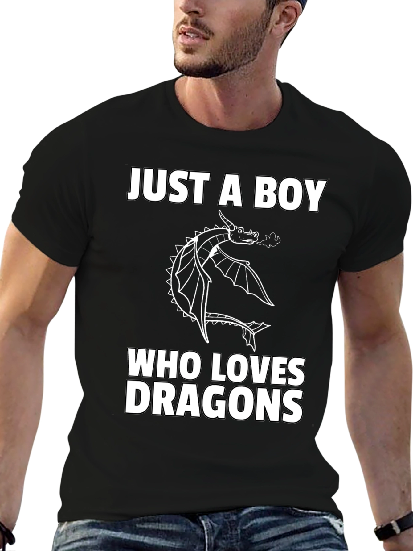 Boy Dragon Lover Graphic T-Shirt