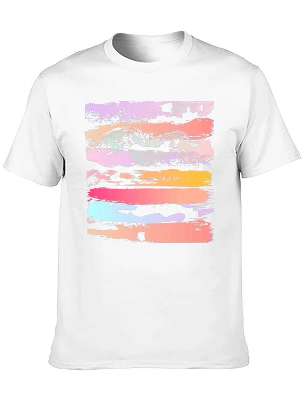 Abstract Brushstroke Graphic Black T-Shirt