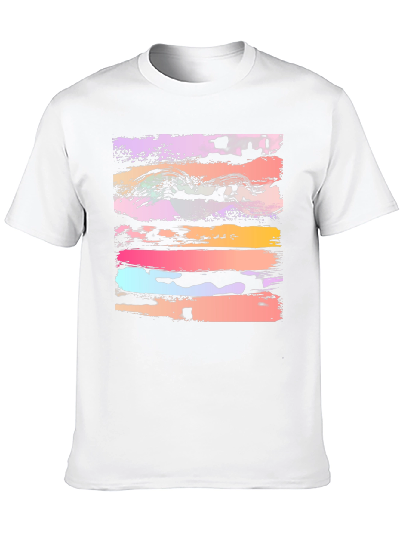 Abstract Brushstroke Graphic Black T-Shirt