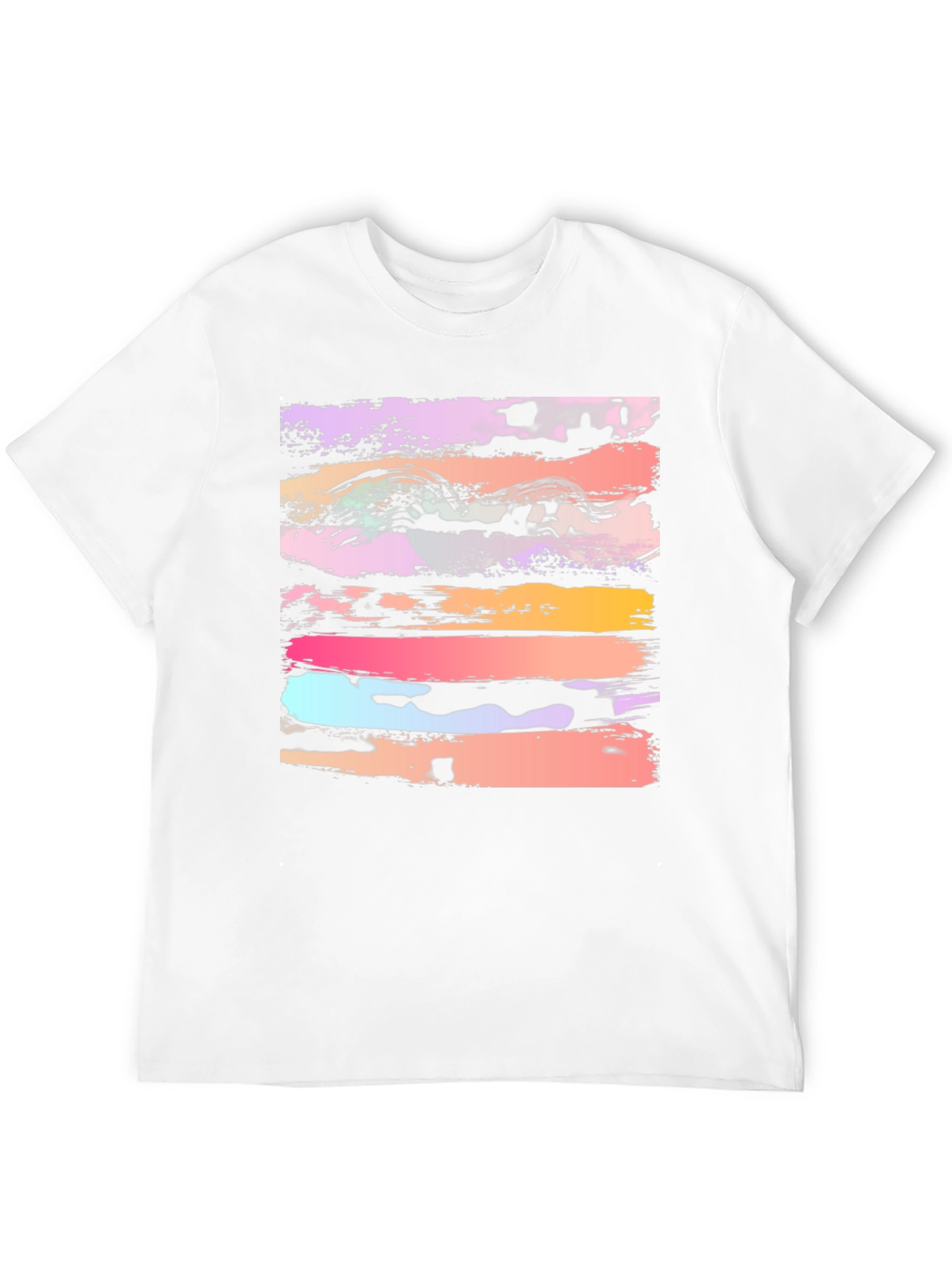 Abstract Brushstroke Graphic Black T-Shirt