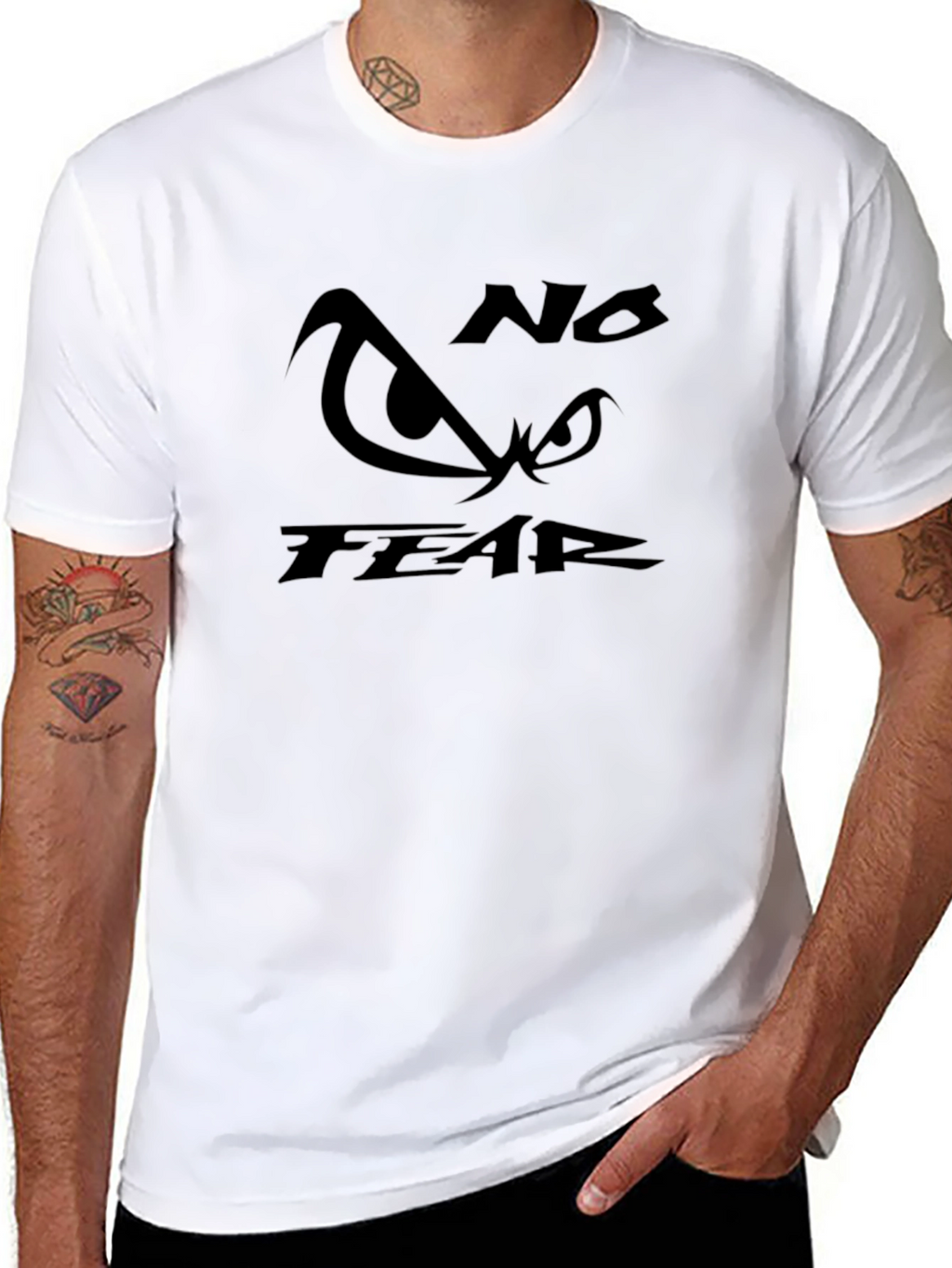 No Fear Graphic T-Shirt - Black Crew Neck Tee