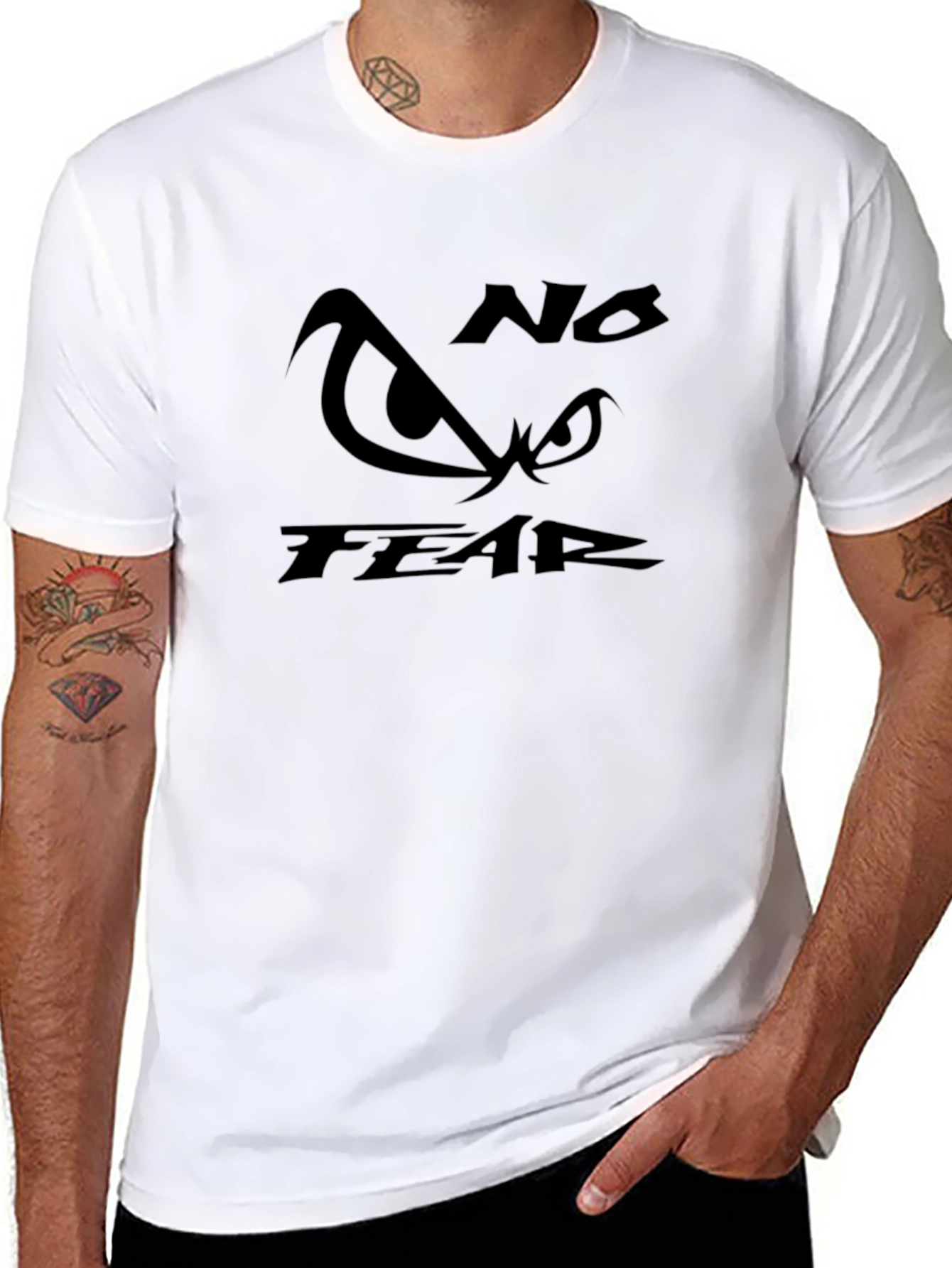 No Fear Graphic T-Shirt - Black Crew Neck Tee
