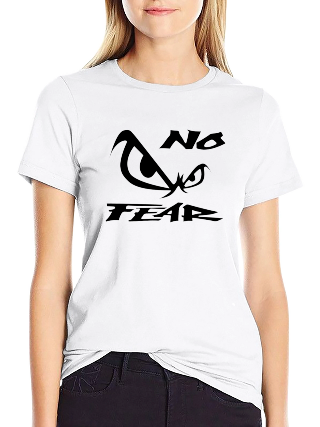 No Fear Graphic T-Shirt - Black Crew Neck Tee
