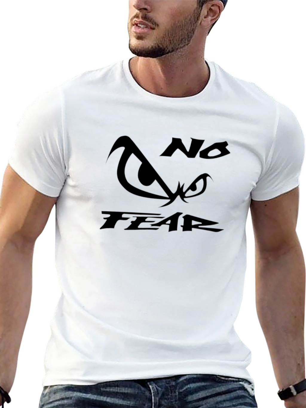 No Fear Graphic T-Shirt - Black Crew Neck Tee