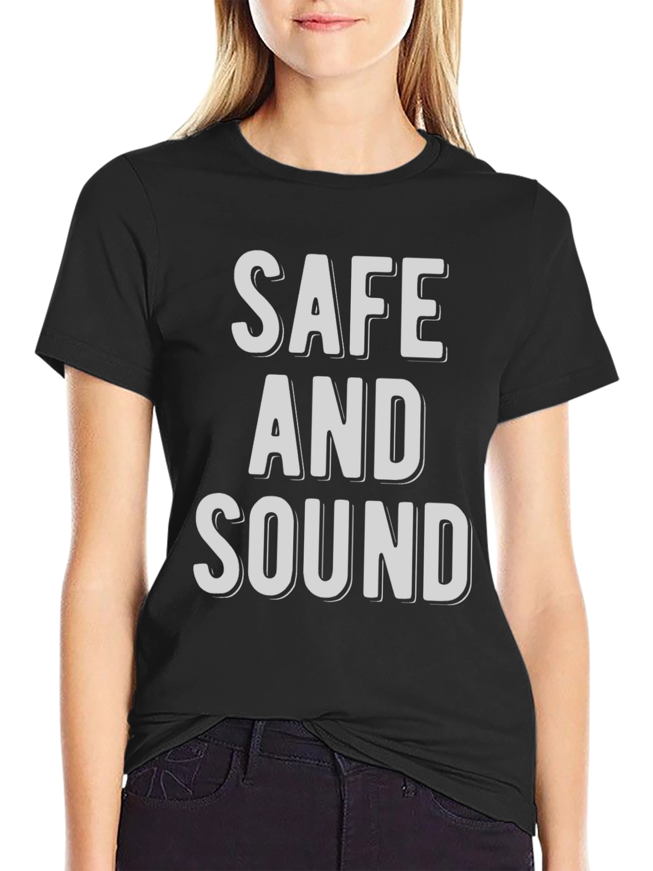 Safe and Sound Graphic Print T-Shirt