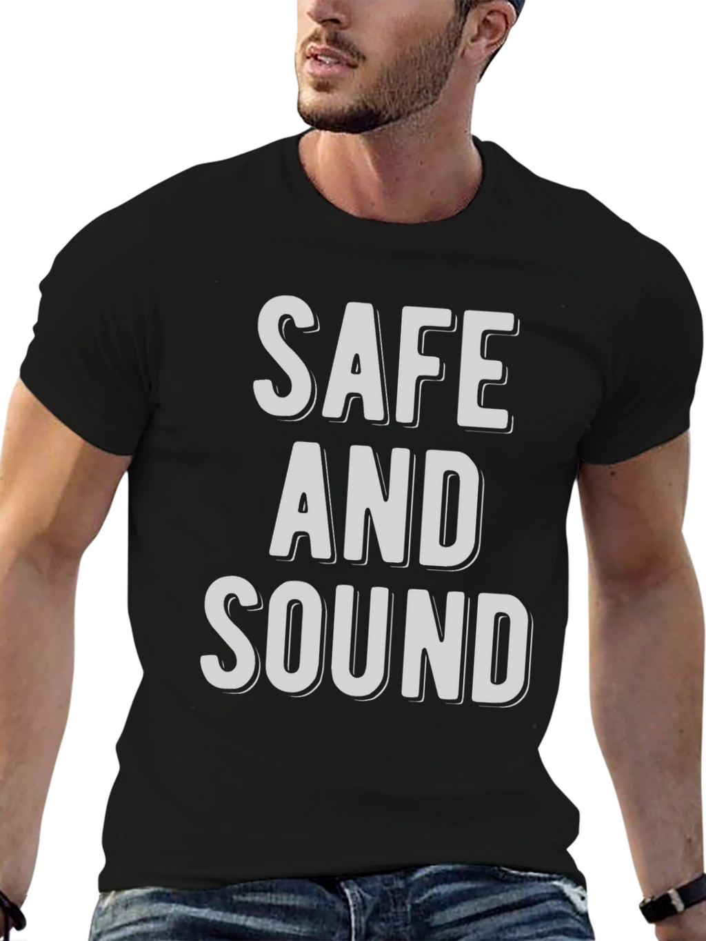 Safe and Sound Graphic Print T-Shirt