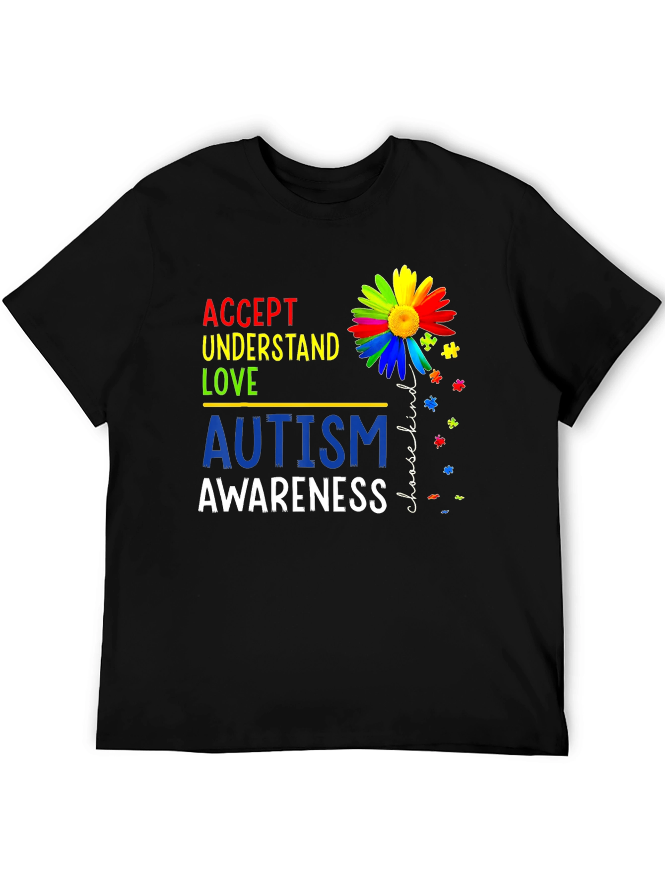 Autism Awareness T-Shirt - Accept Understand Love